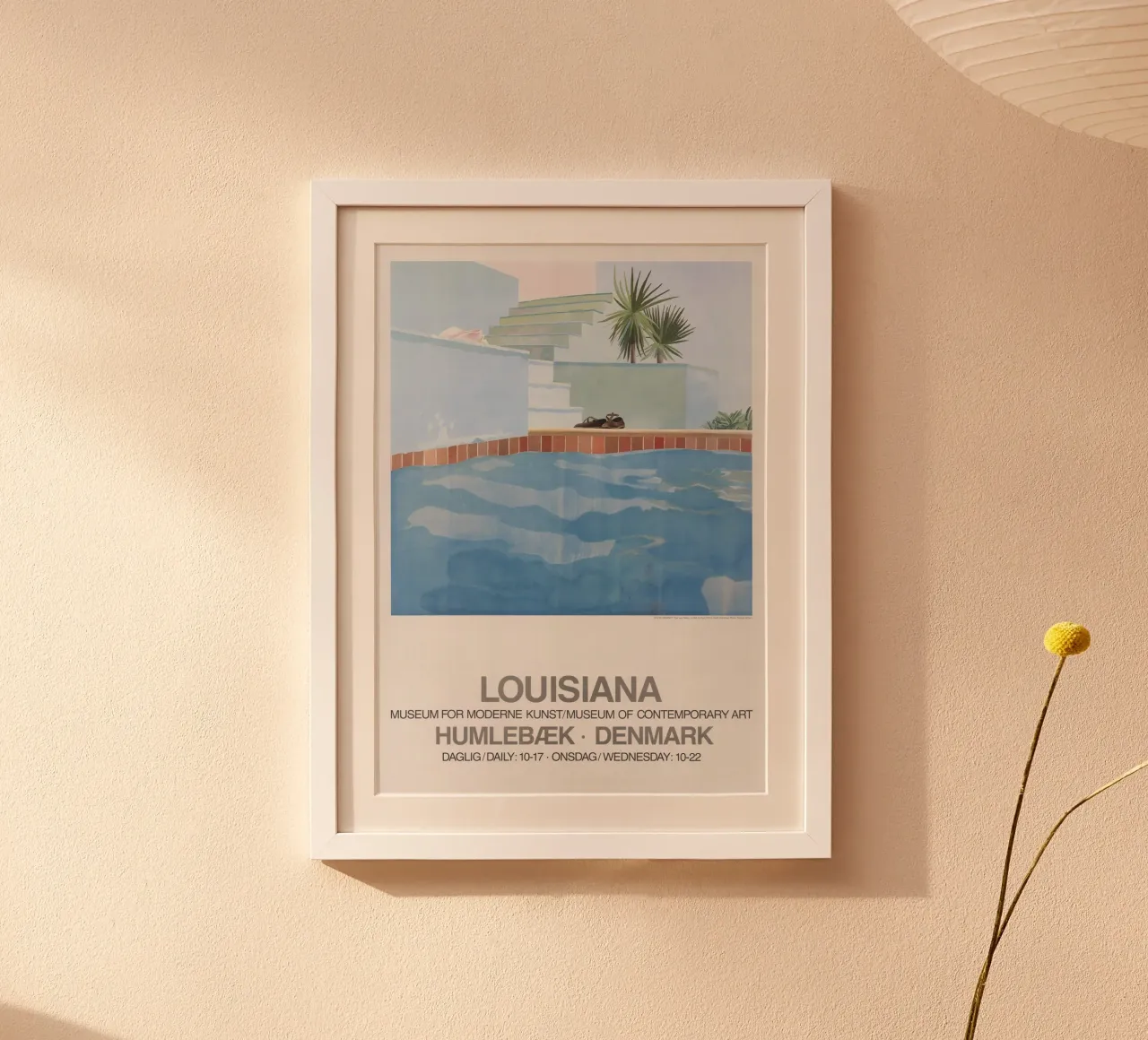 piscina della louisiana david hockney poster con telaio in alluminio da khanrosie