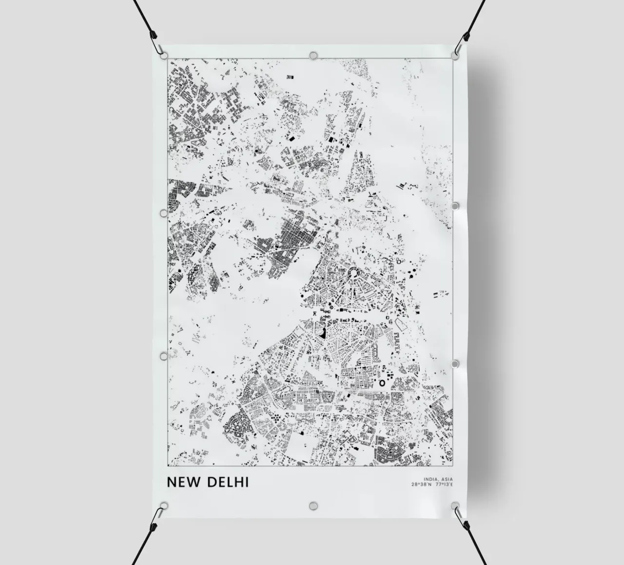New Delhi telo in pvc da The Cartography Collection