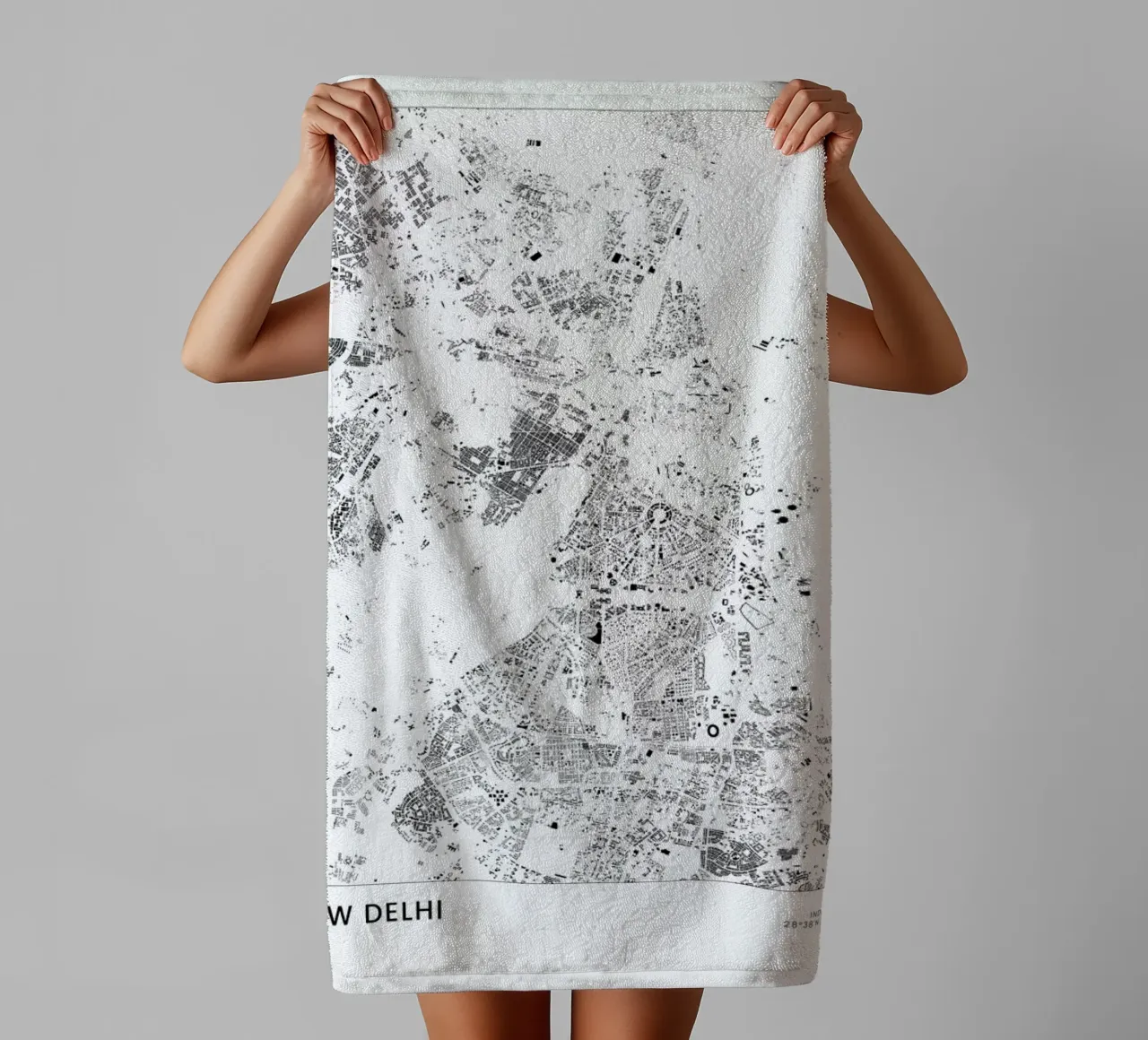 New Delhi asciugamano da bagno da The Cartography Collection