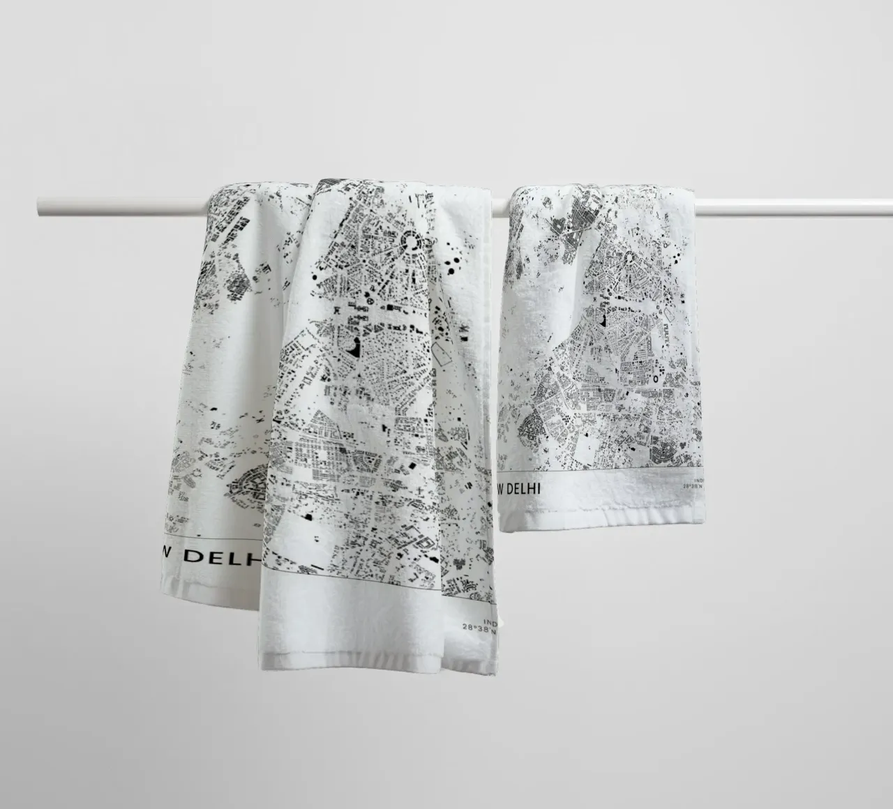 New Delhi asciugamano da bagno da The Cartography Collection