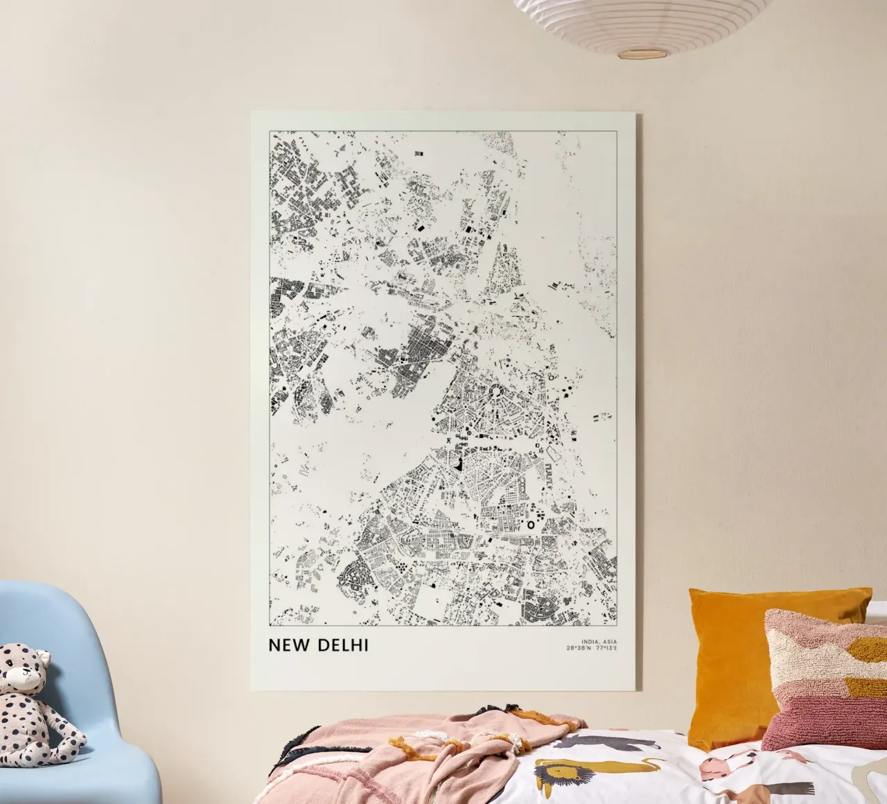 New Delhi plexiglass da The Cartography Collection