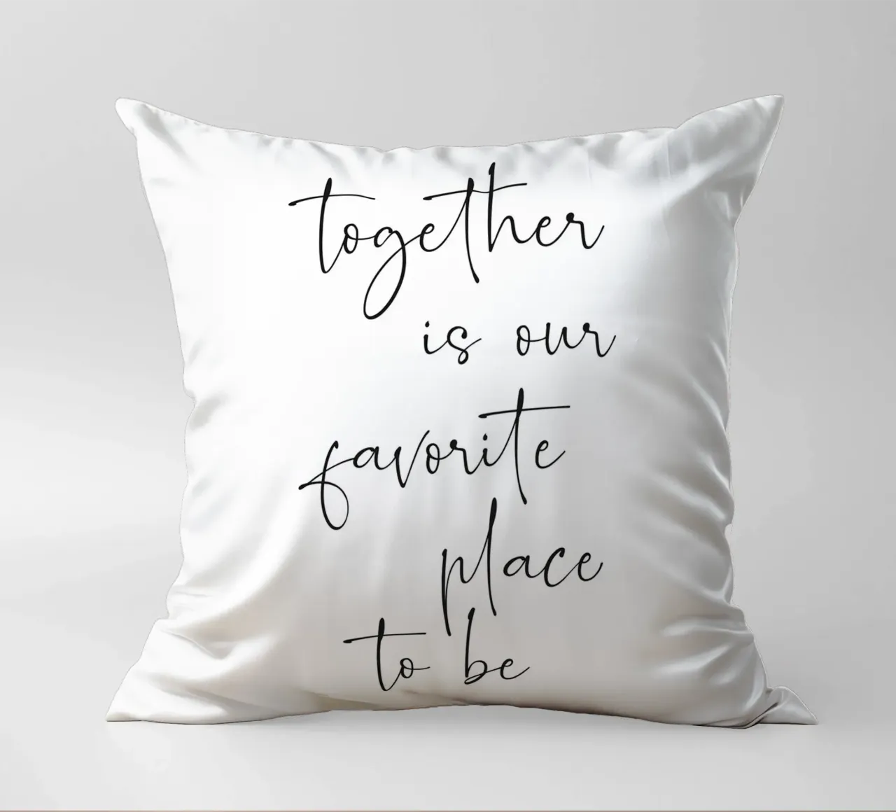 Ensemble, c'est notre lieu de prédilection coussin de NouveauPrints