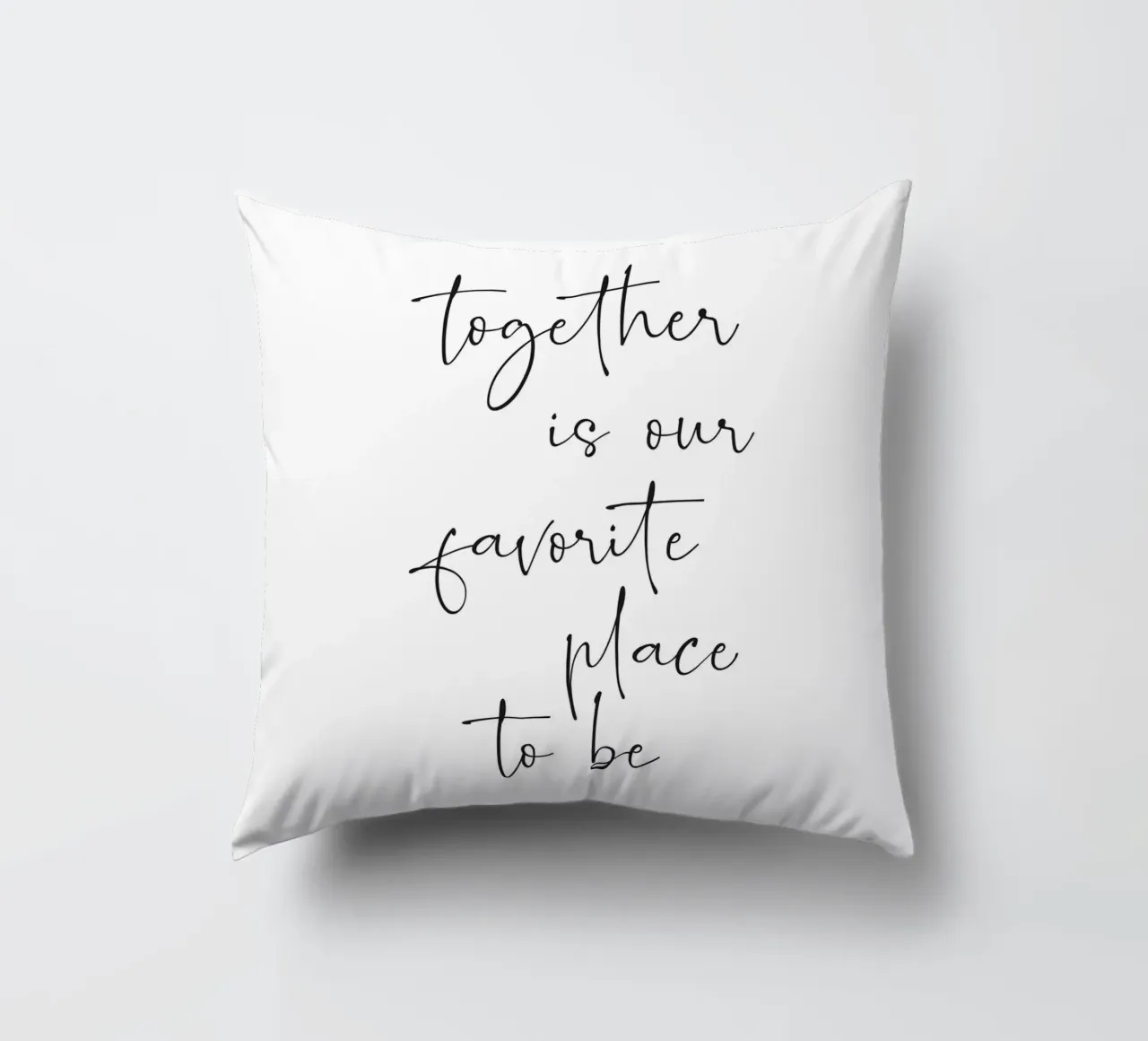 Ensemble, c'est notre lieu de prédilection coussin de NouveauPrints