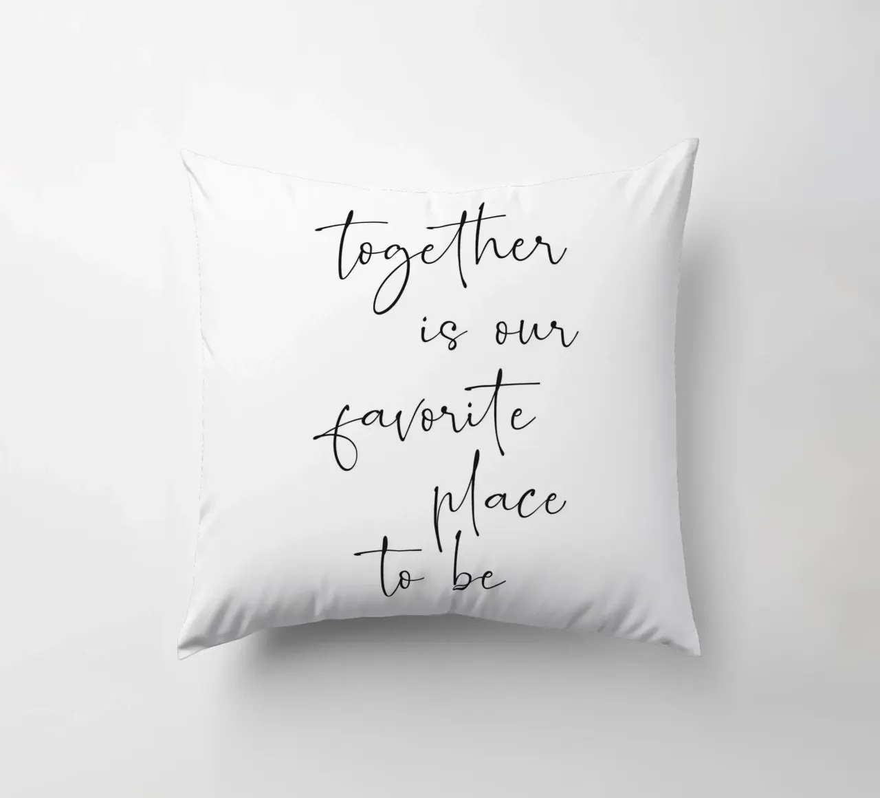 Ensemble, c'est notre lieu de prédilection coussin de NouveauPrints