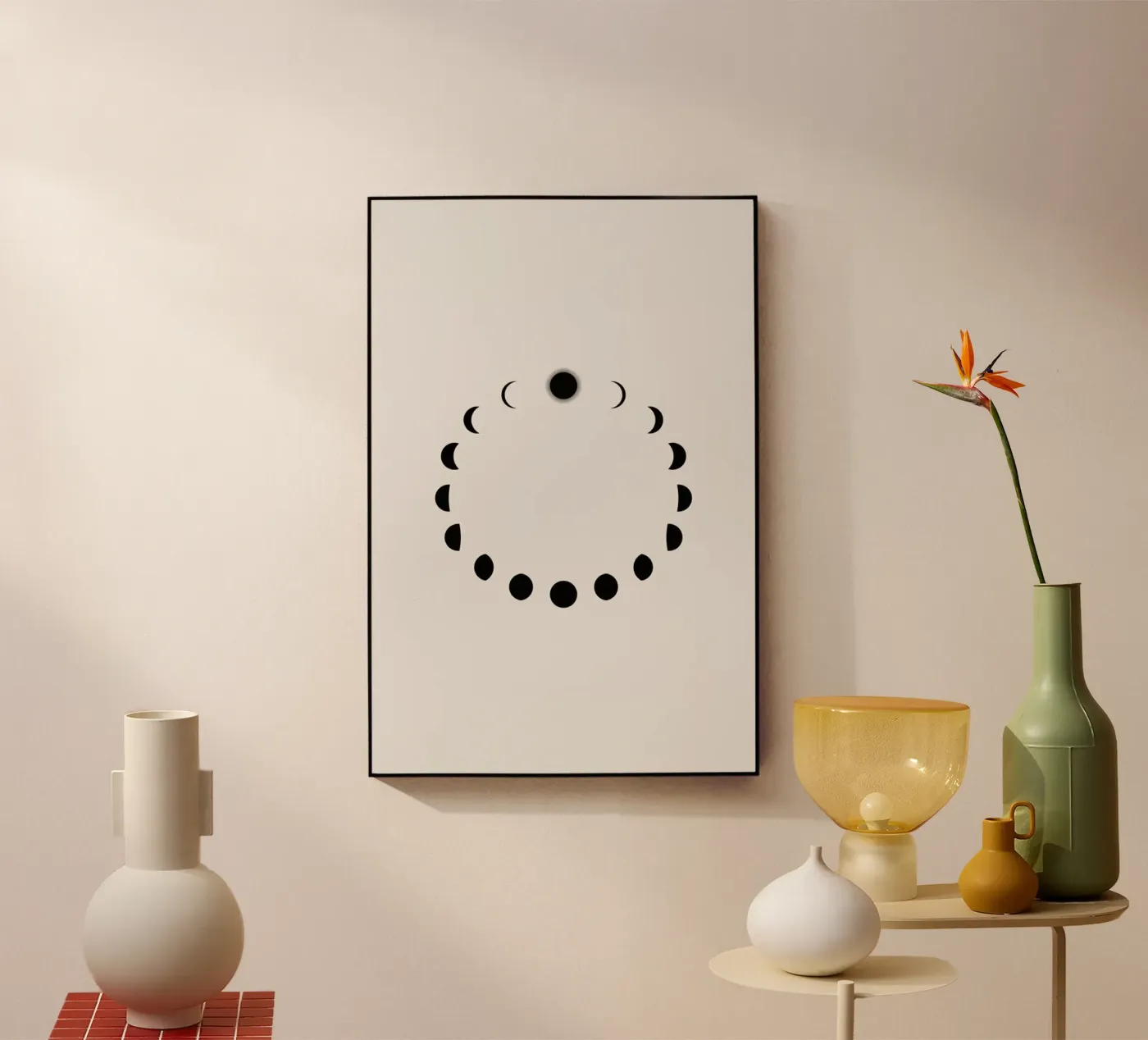 Lunar Cycle acrylic glass by daylight design studio