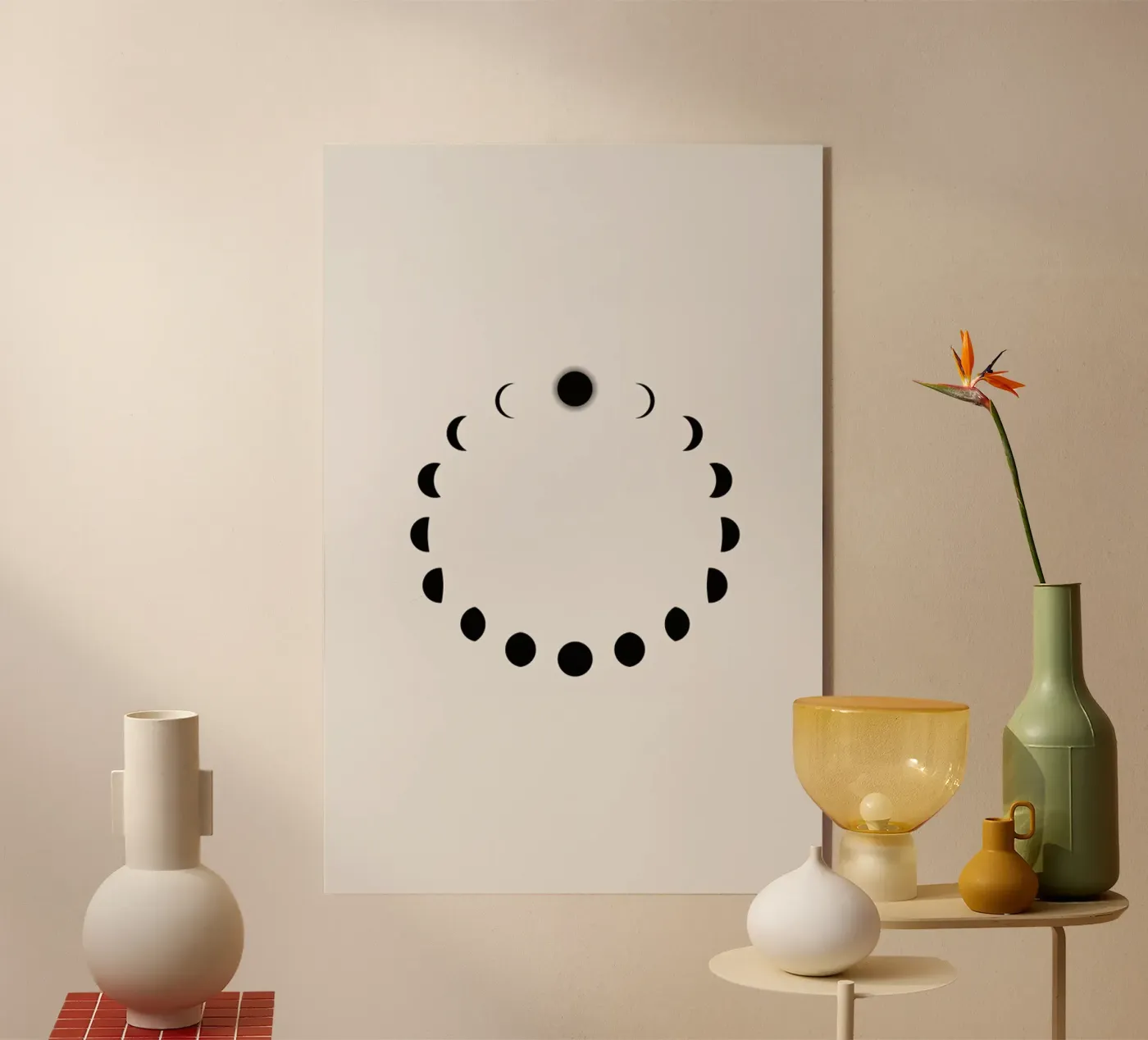Lunar Cycle acrylic glass by daylight design studio