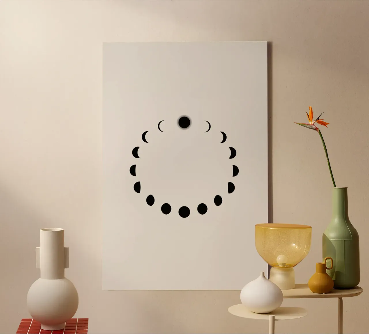 Lunar Cycle canvas van daylight design studio