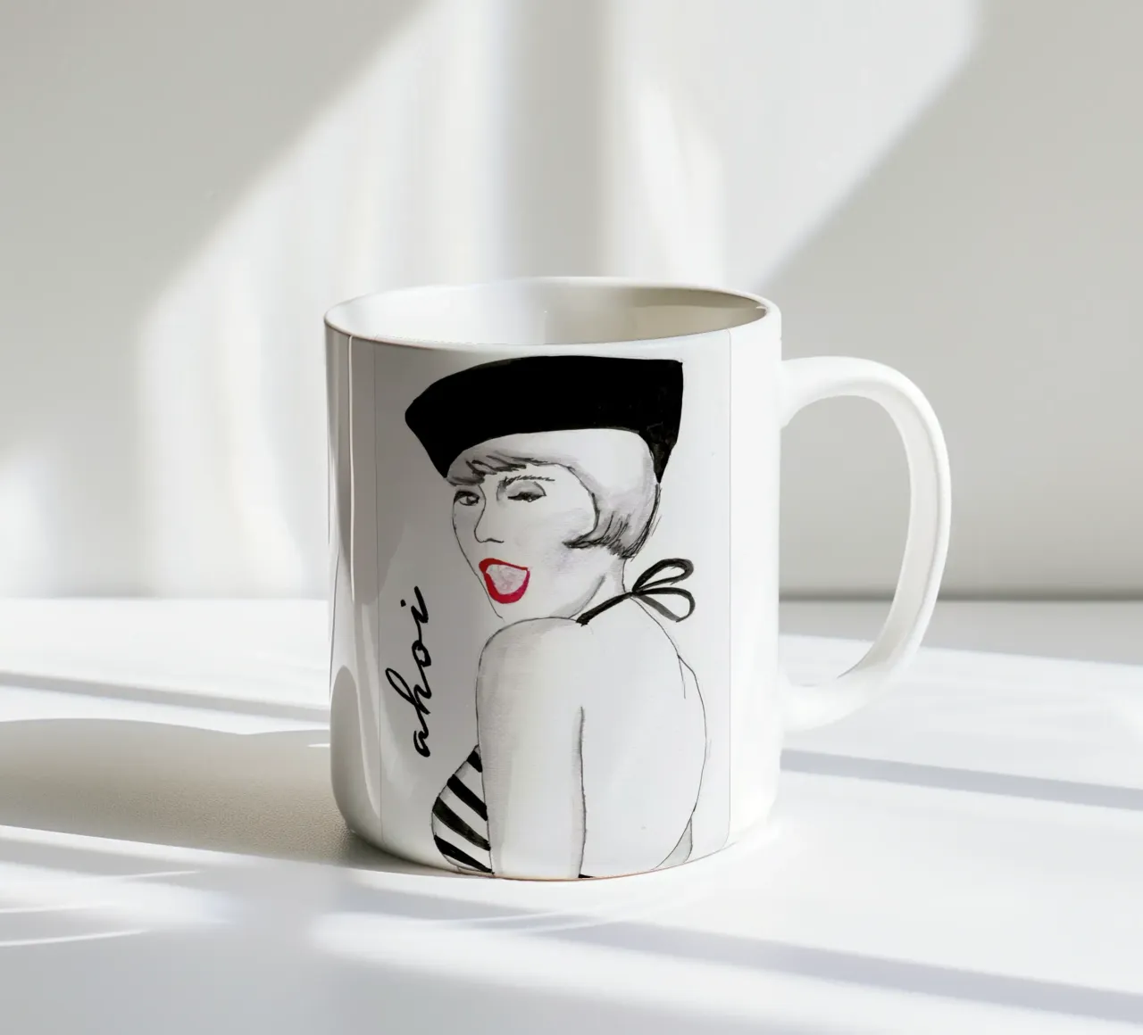 Ahoi tazza in ceramica da Nathys_illustration
