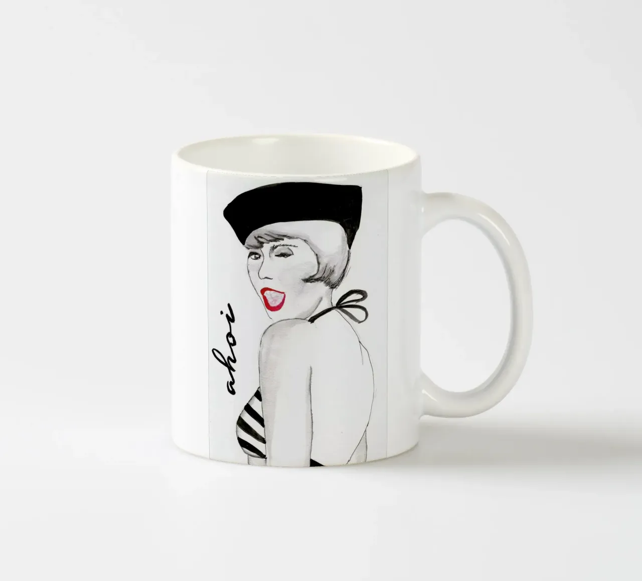 Ahoi tazza in ceramica da Nathys_illustration
