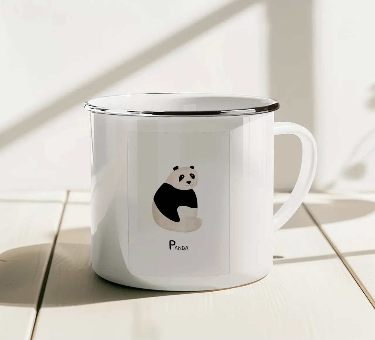 Panda emaille mok van Little Flourishes