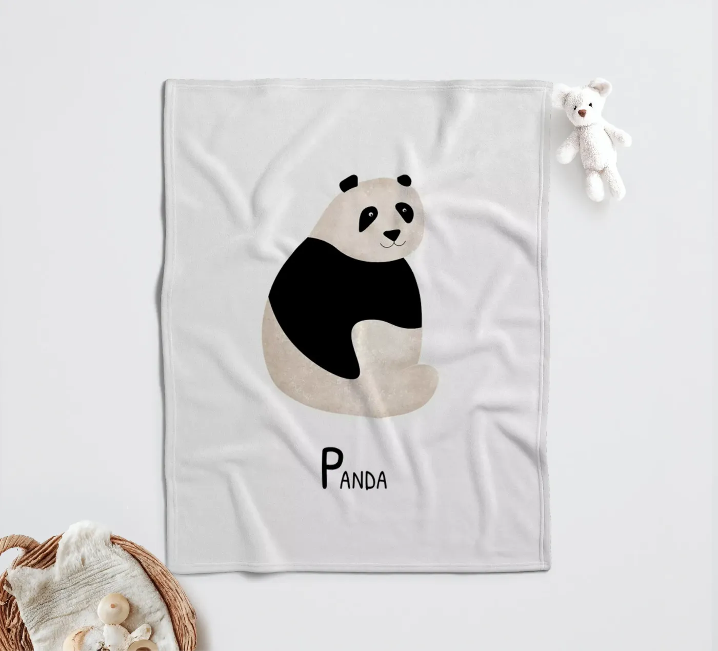 Panda fleecedeken van Little Flourishes