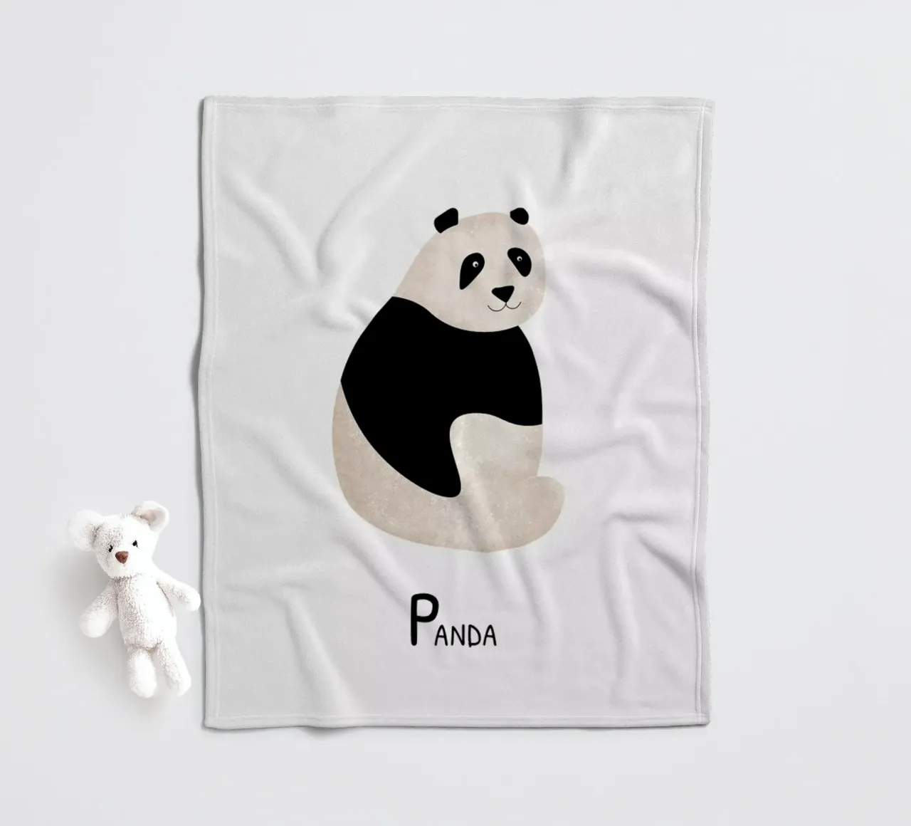 Panda fleece blanket by Little Flourishes