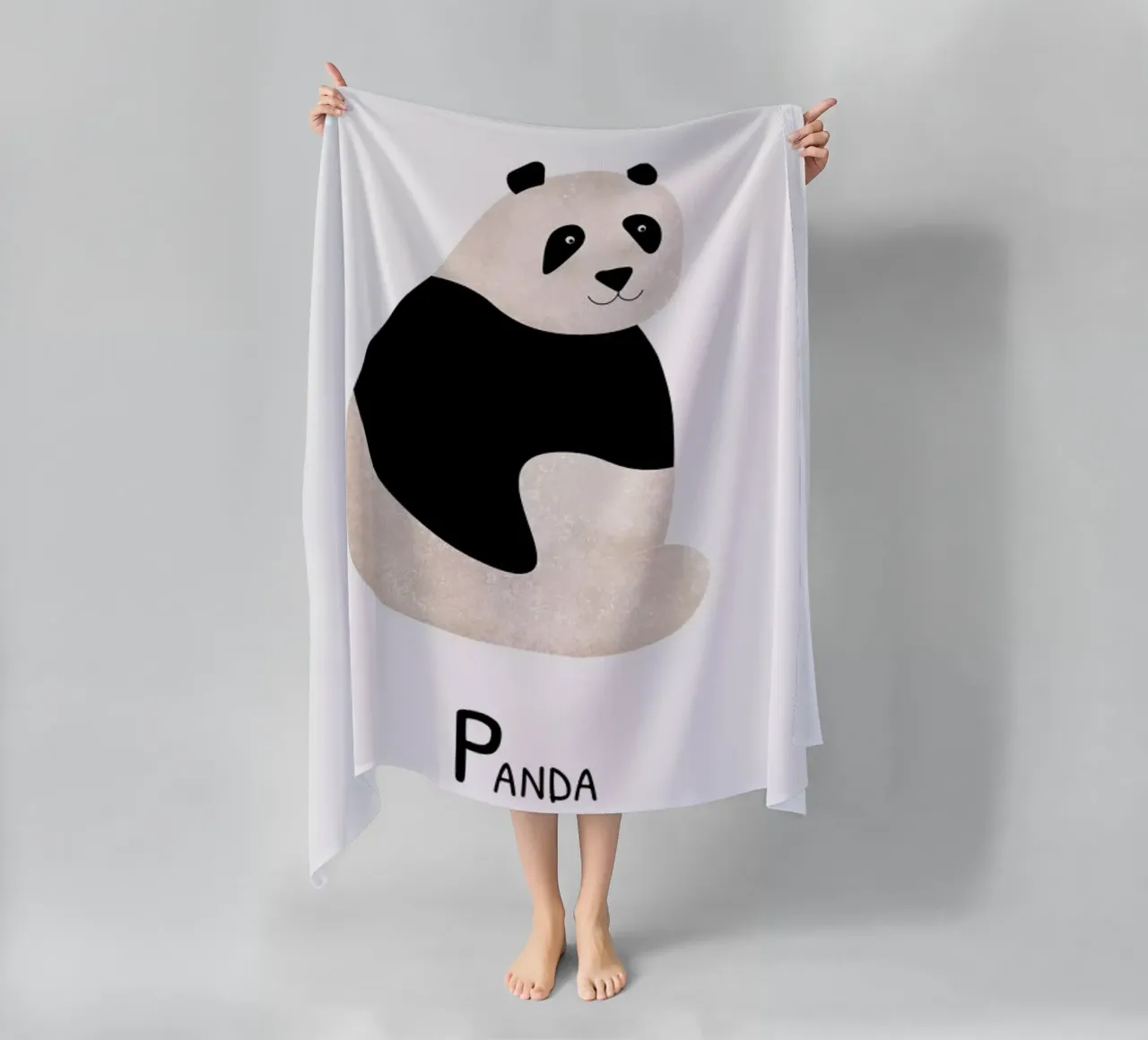 Panda beach towel by Little Flourishes