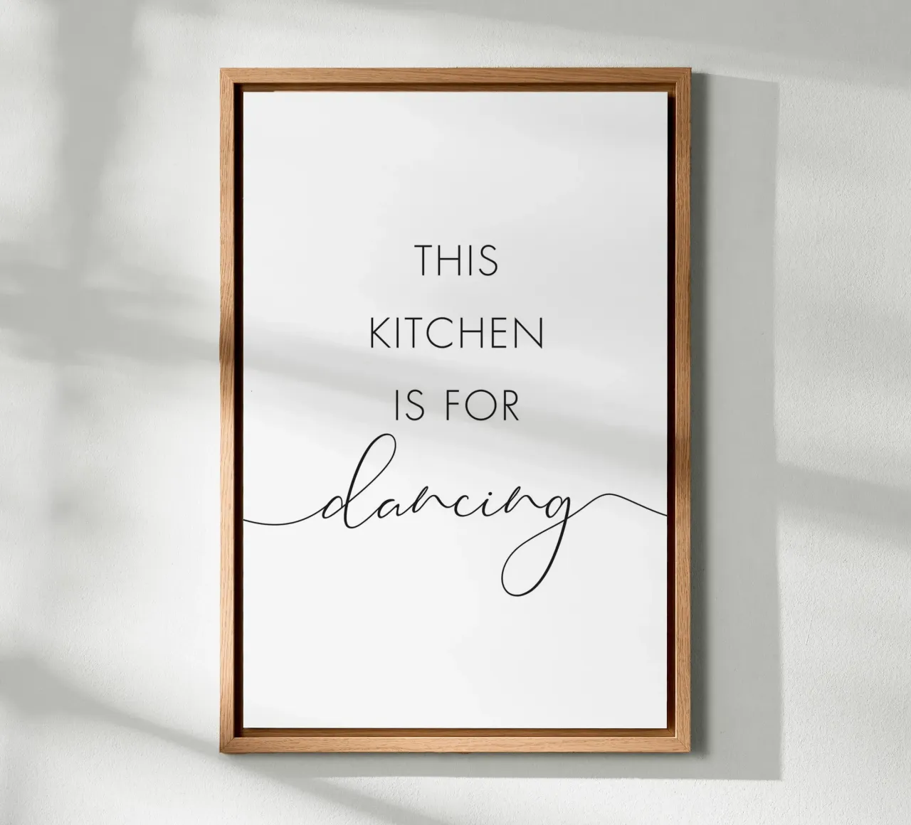 Questa cucina è per ballare tela con Cornice a cassetta da NouveauPrints