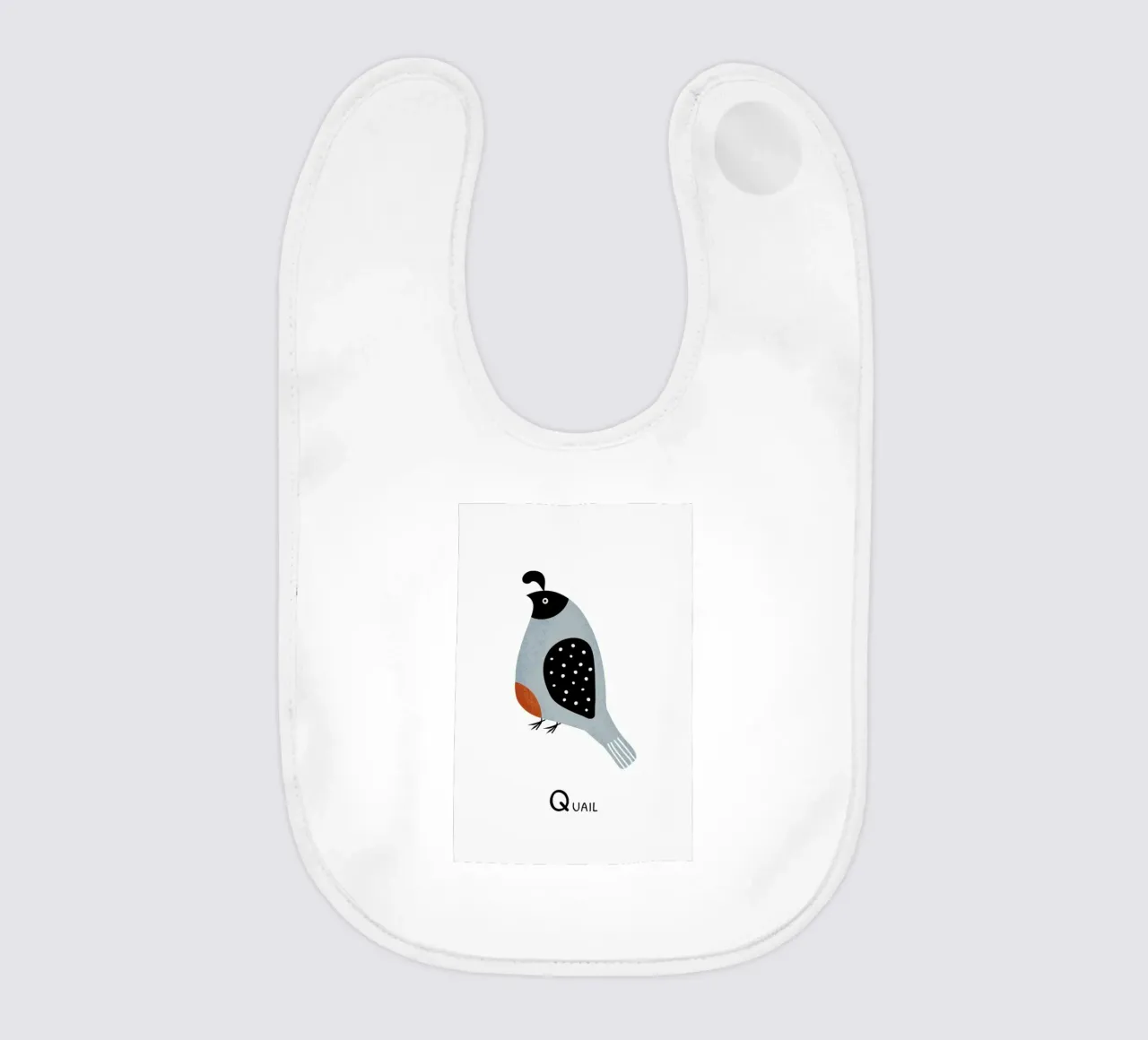 Q for Quail bavaglino da Little Flourishes