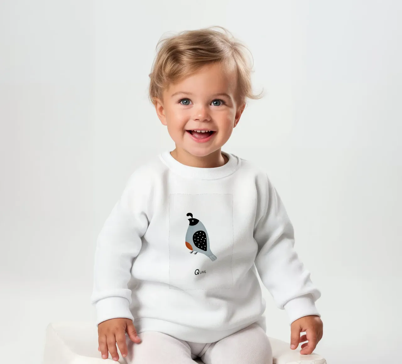 Q for Quail felpa neonato da Little Flourishes