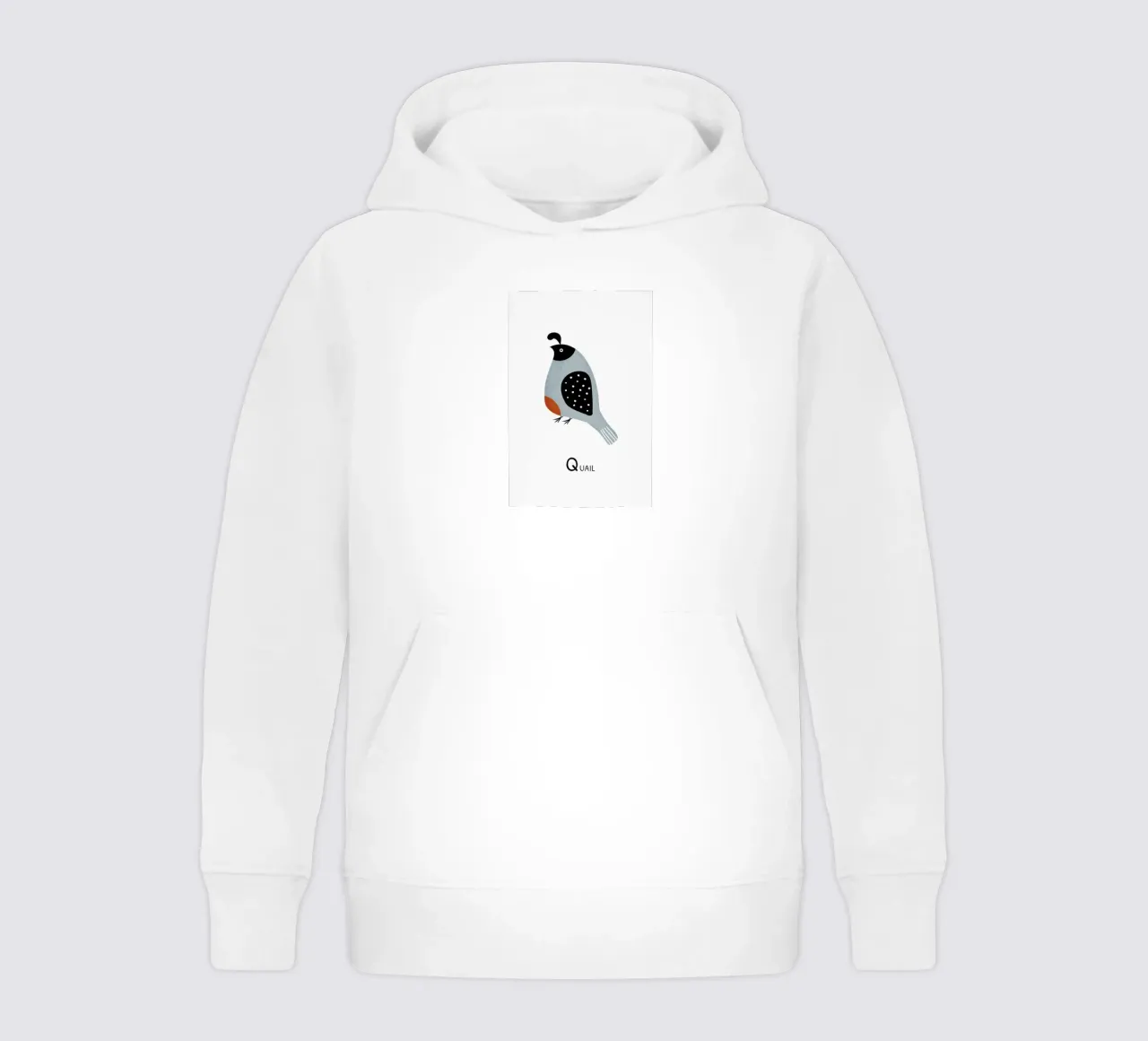 Q for Quail felpa bambino con cappuccio da Little Flourishes