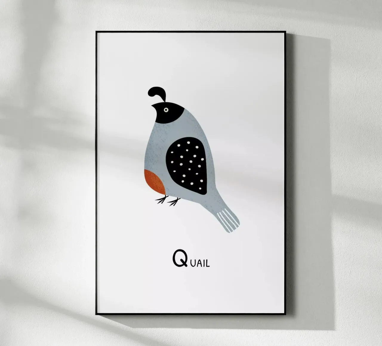 Q for Quail plexiglass da Little Flourishes