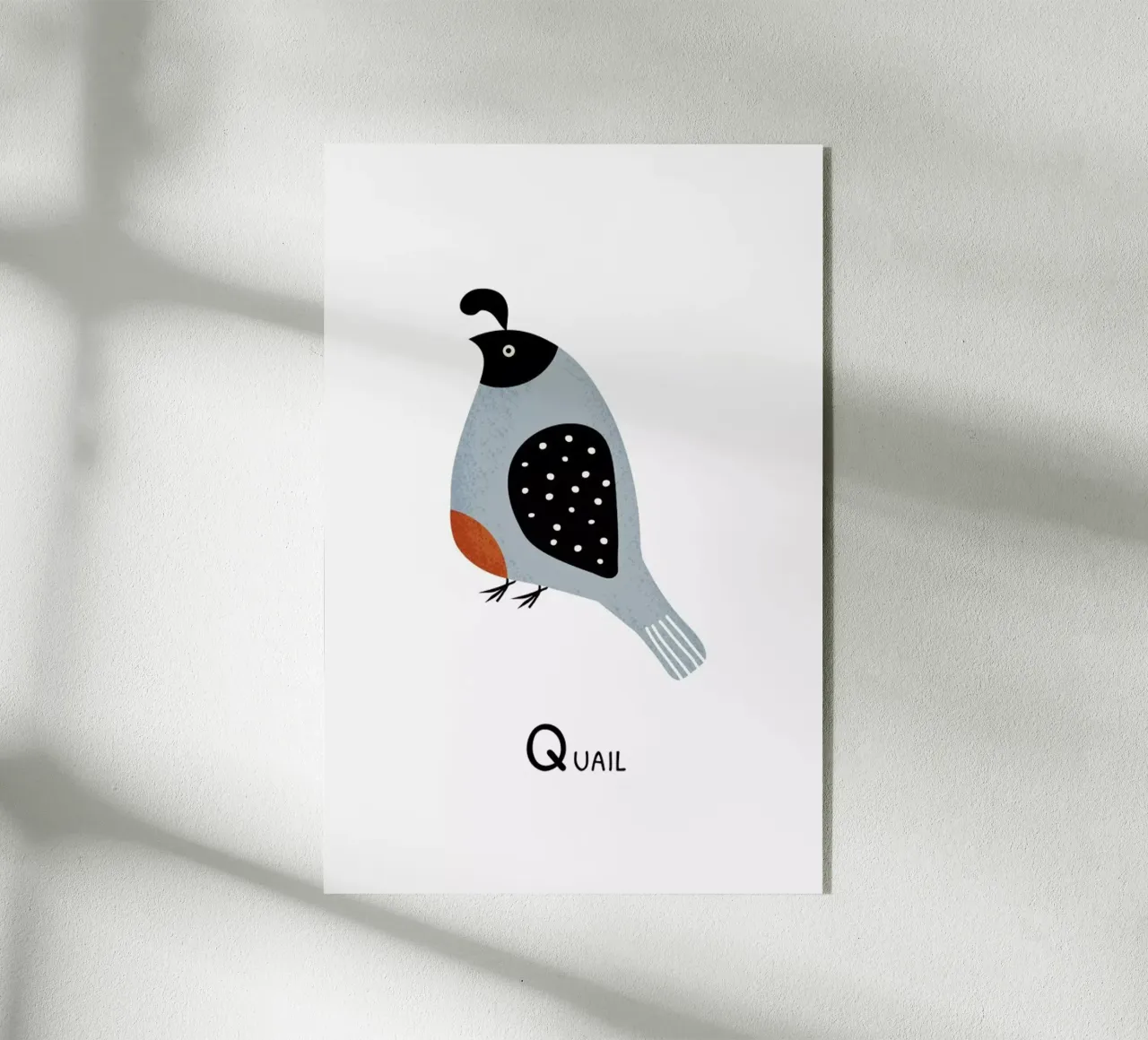 Q for Quail plexiglass da Little Flourishes