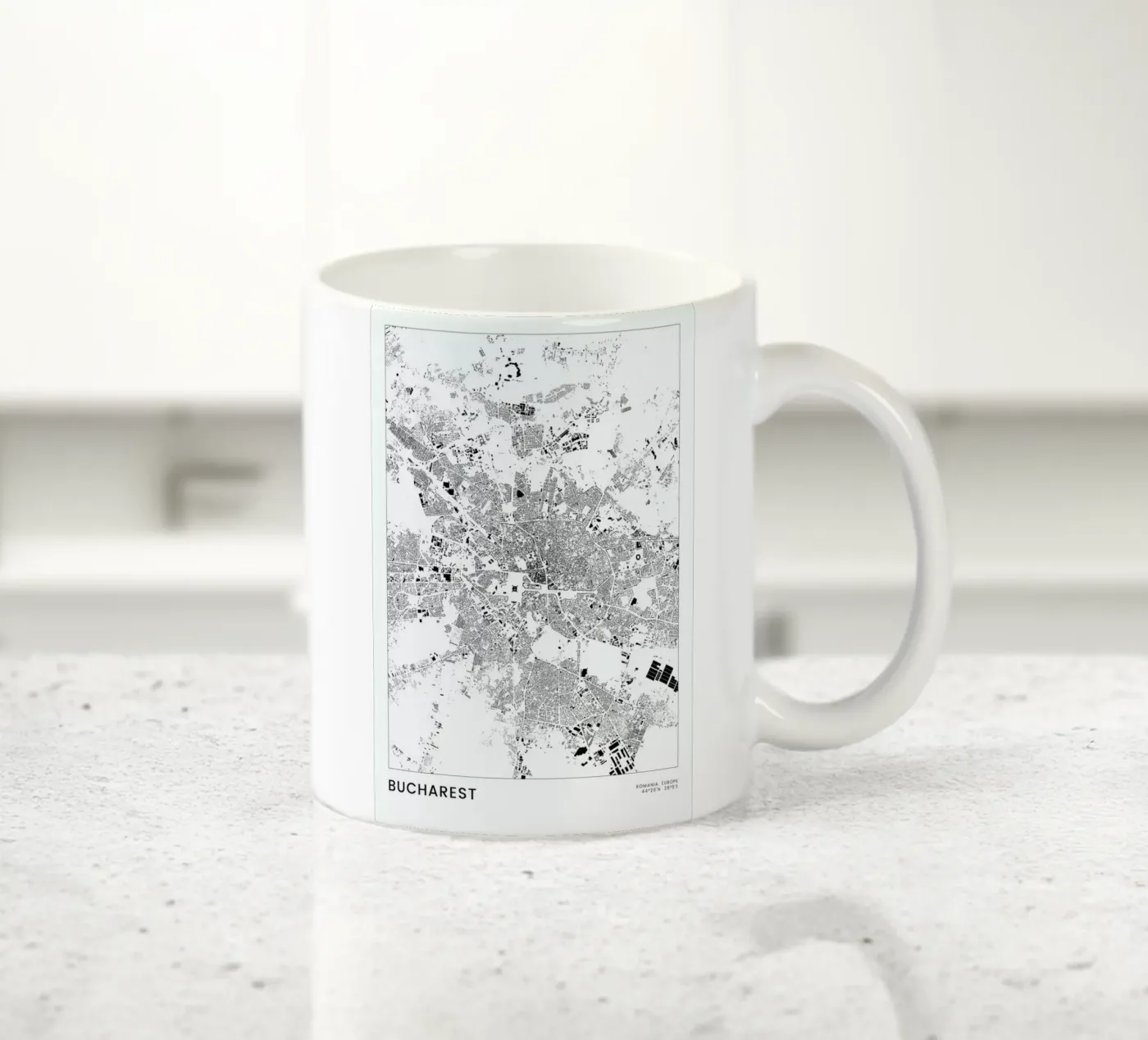 Bucharest keramische mok van The Cartography Collection