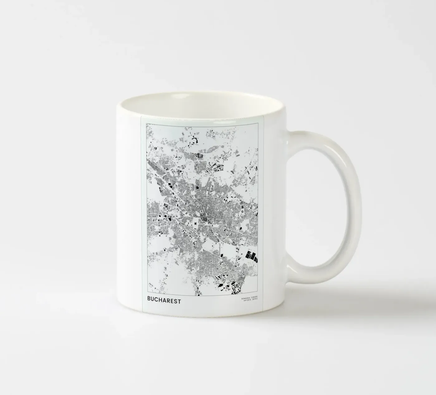 Bucharest keramische mok van The Cartography Collection