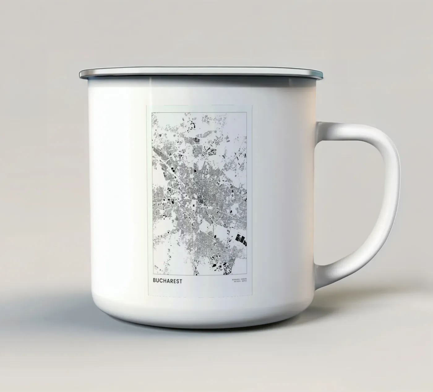 Bucharest enamel mug by The Cartography Collection