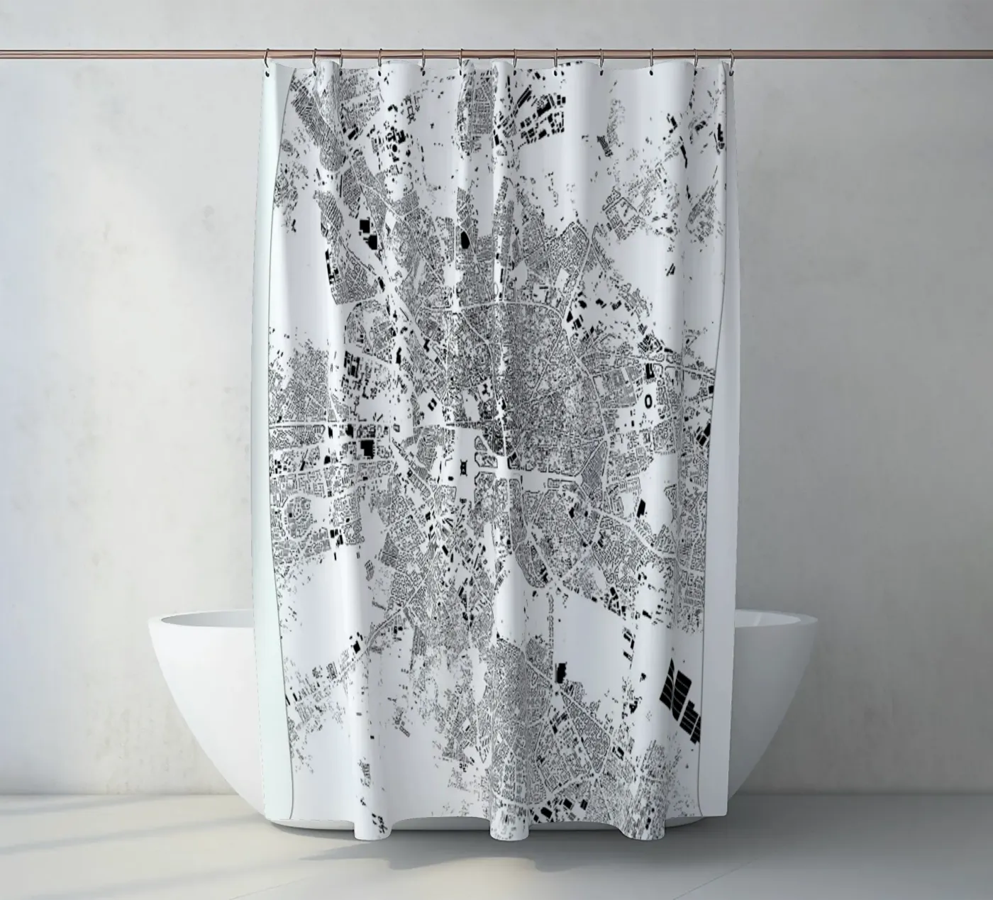 Bucharest Duschvorhang von The Cartography Collection