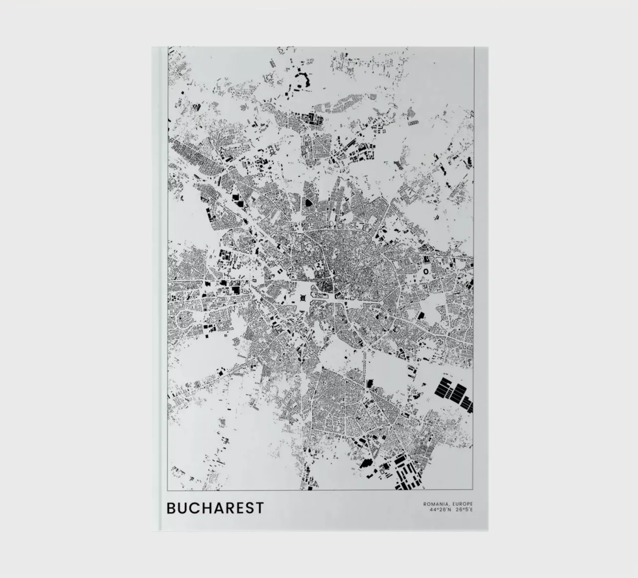 Bucharest notebook by The Cartography Collection