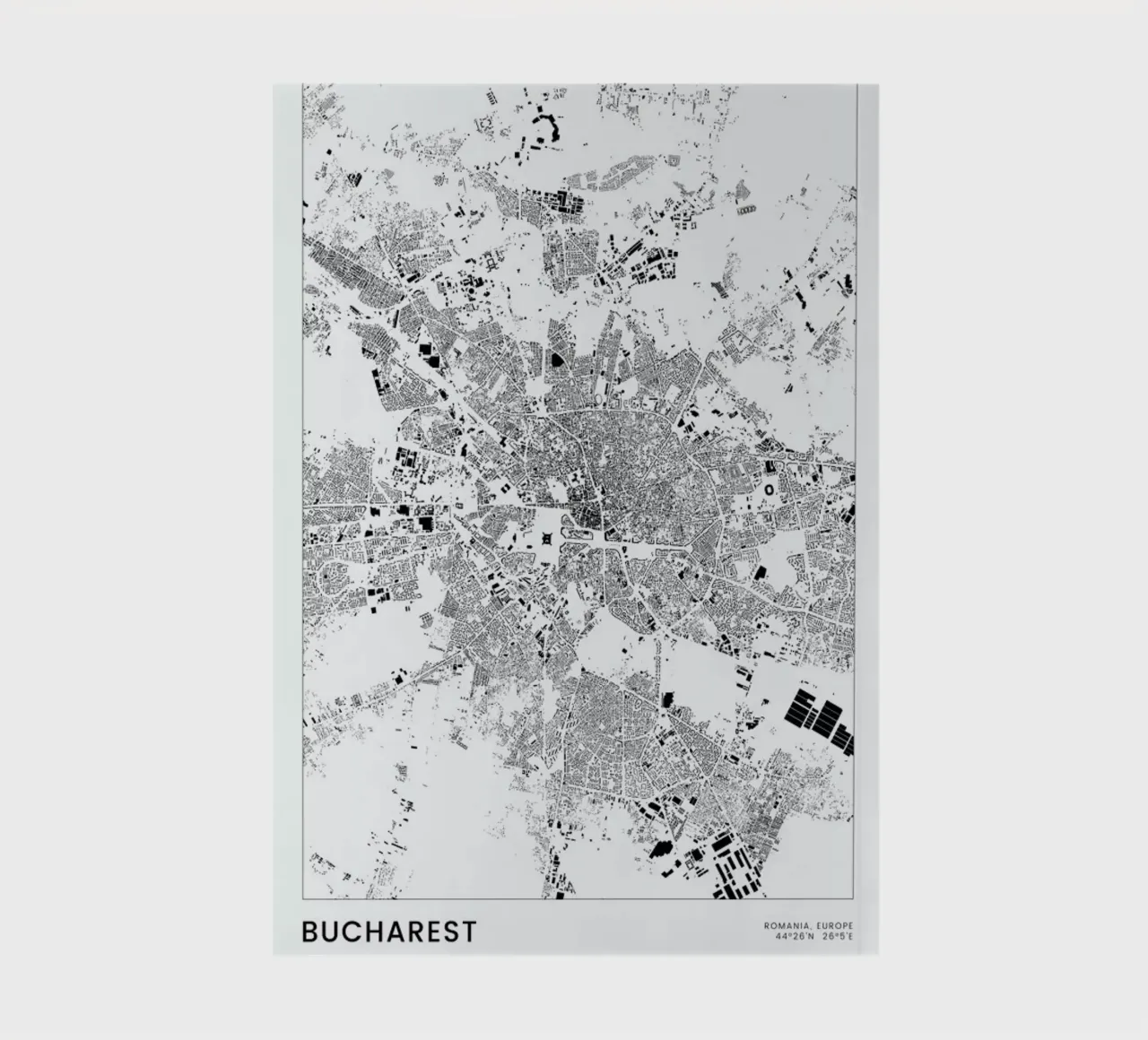 Bucharest notebook by The Cartography Collection