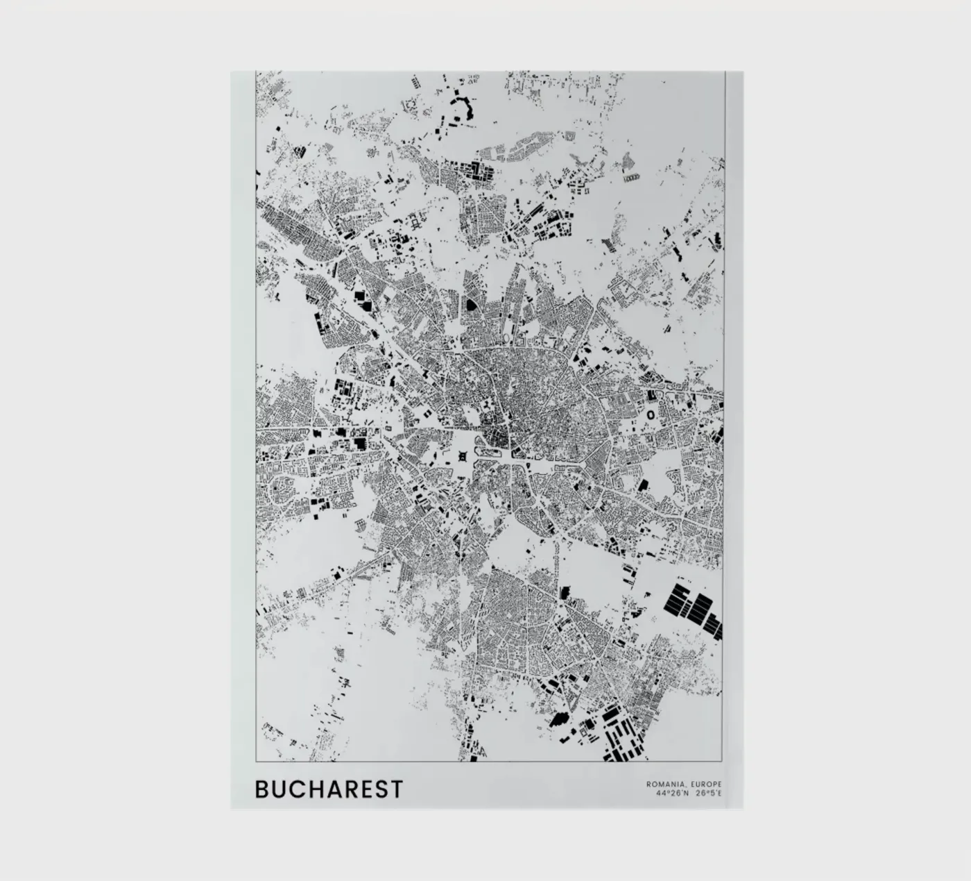 Bucharest notebook by The Cartography Collection