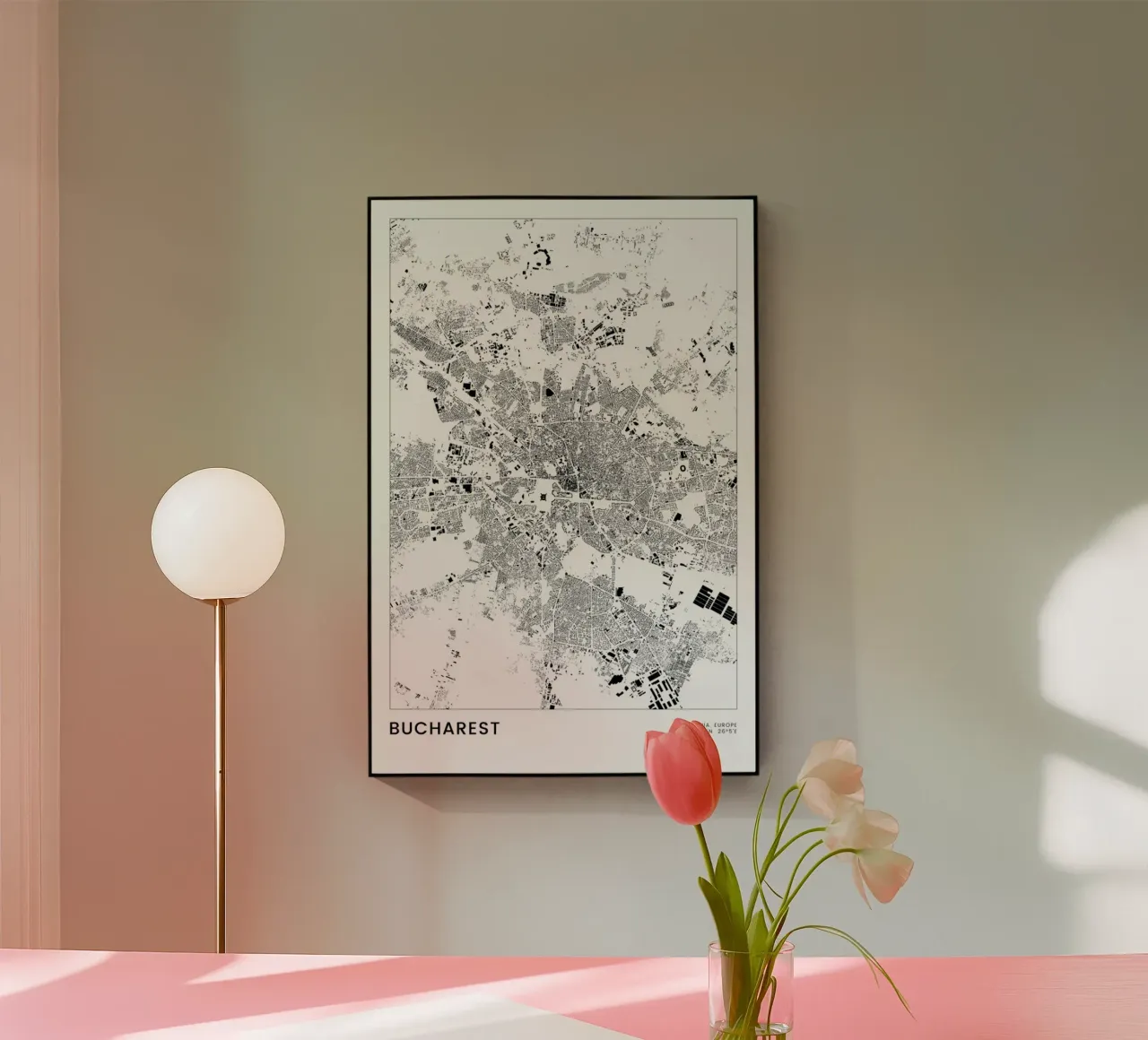 Bucharest plexiglass da The Cartography Collection