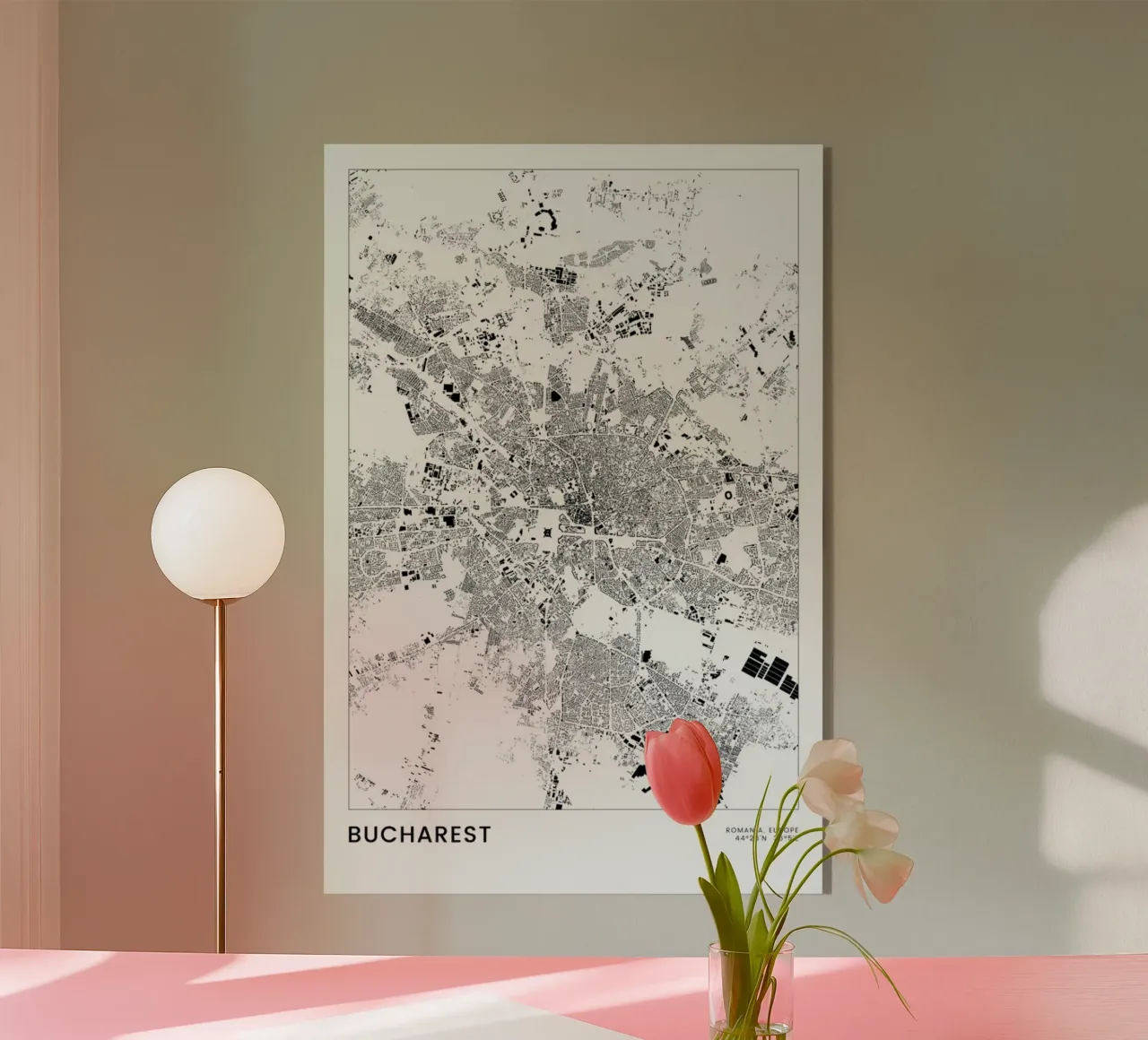 Bucharest plexiglass da The Cartography Collection