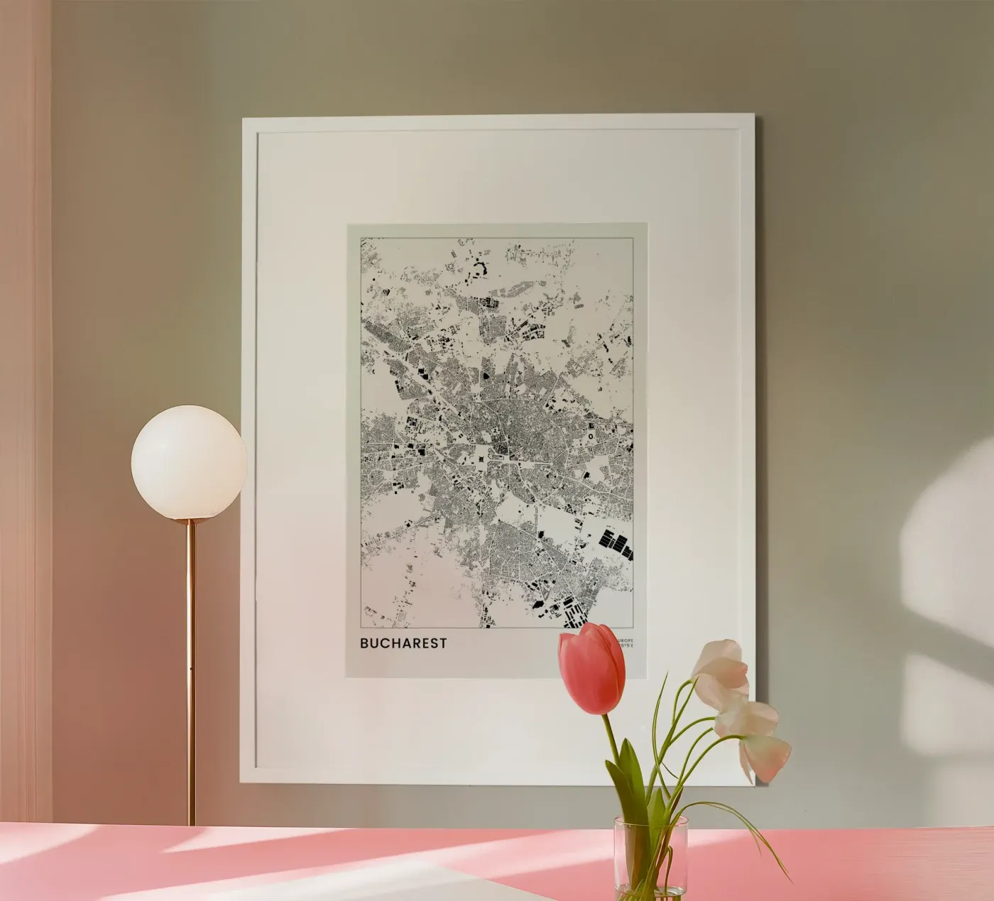 Bucharest poster da The Cartography Collection