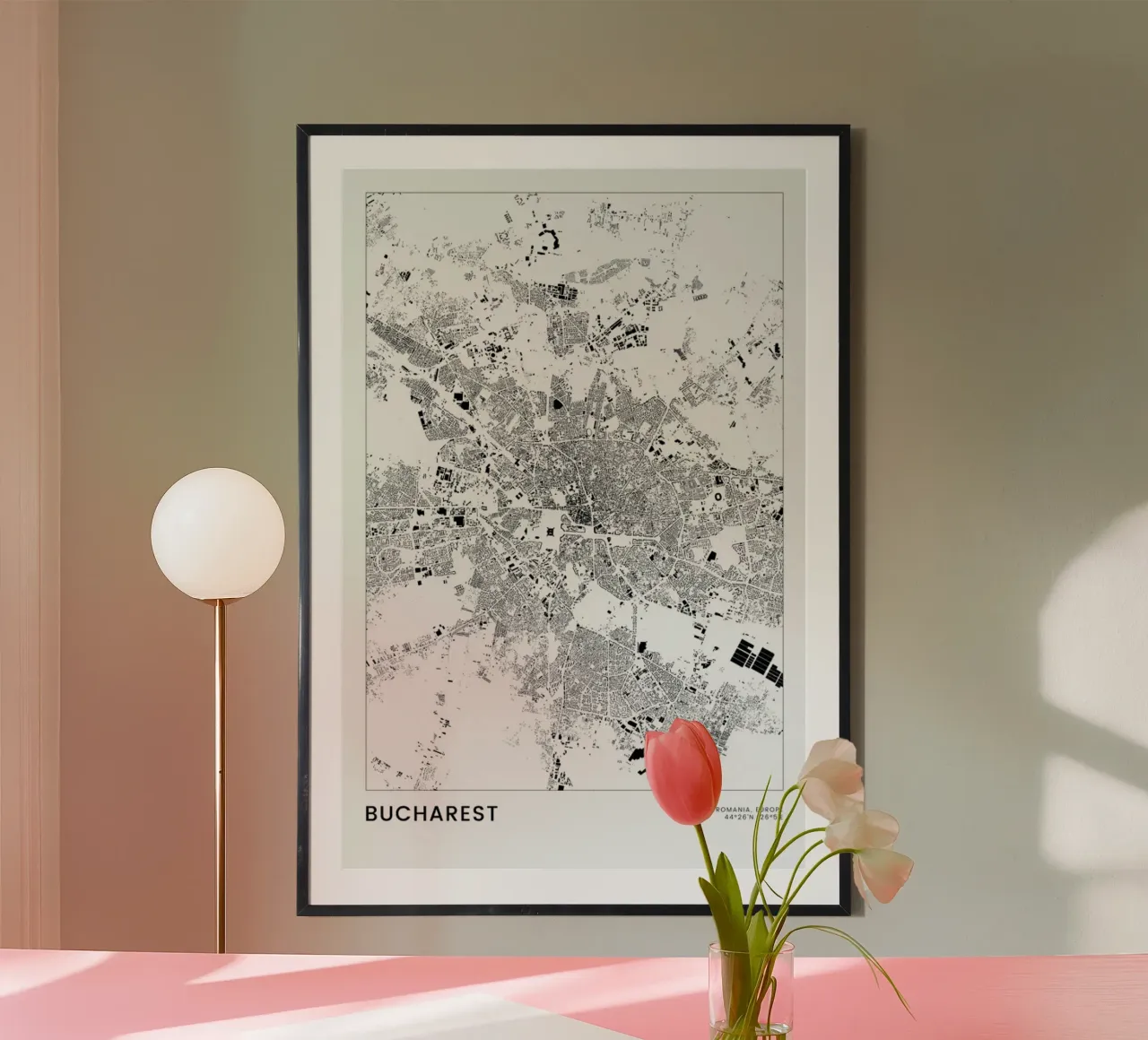 Bucharest carta hahnemühle da The Cartography Collection