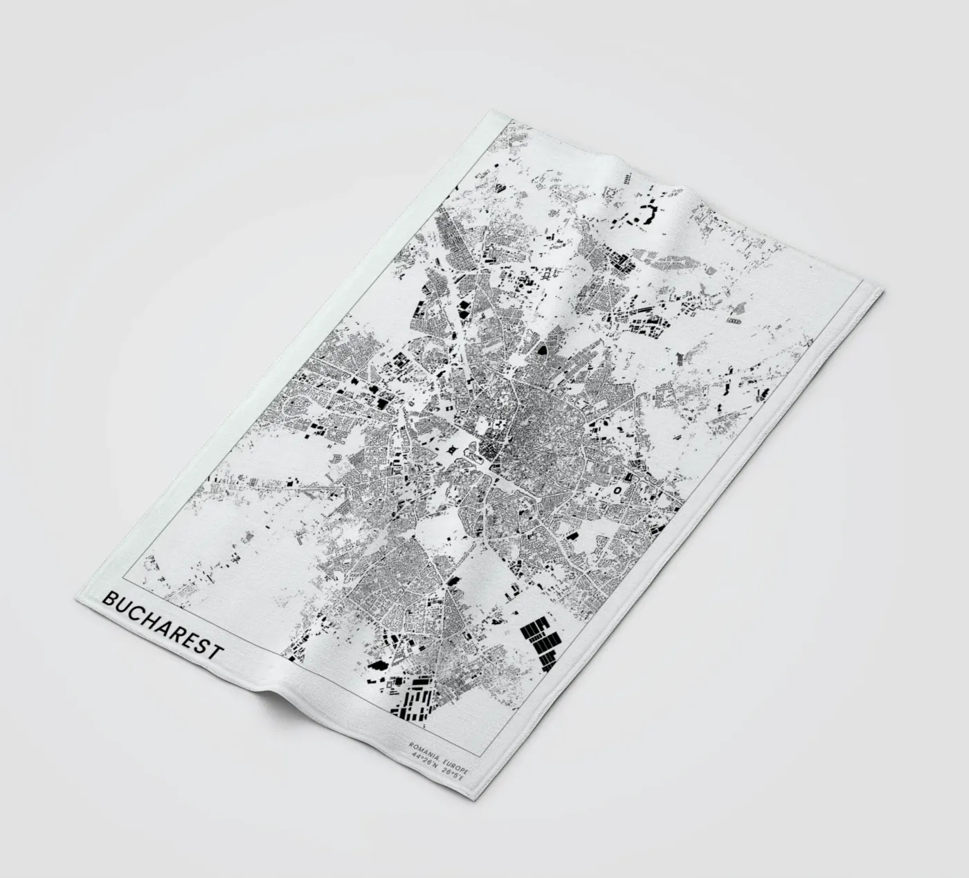 Bucharest Fleecedecke von The Cartography Collection