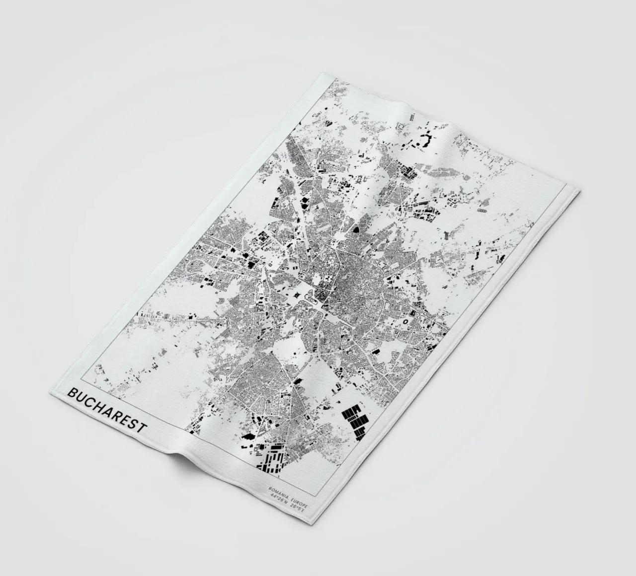 Bucharest Fleecedecke von The Cartography Collection