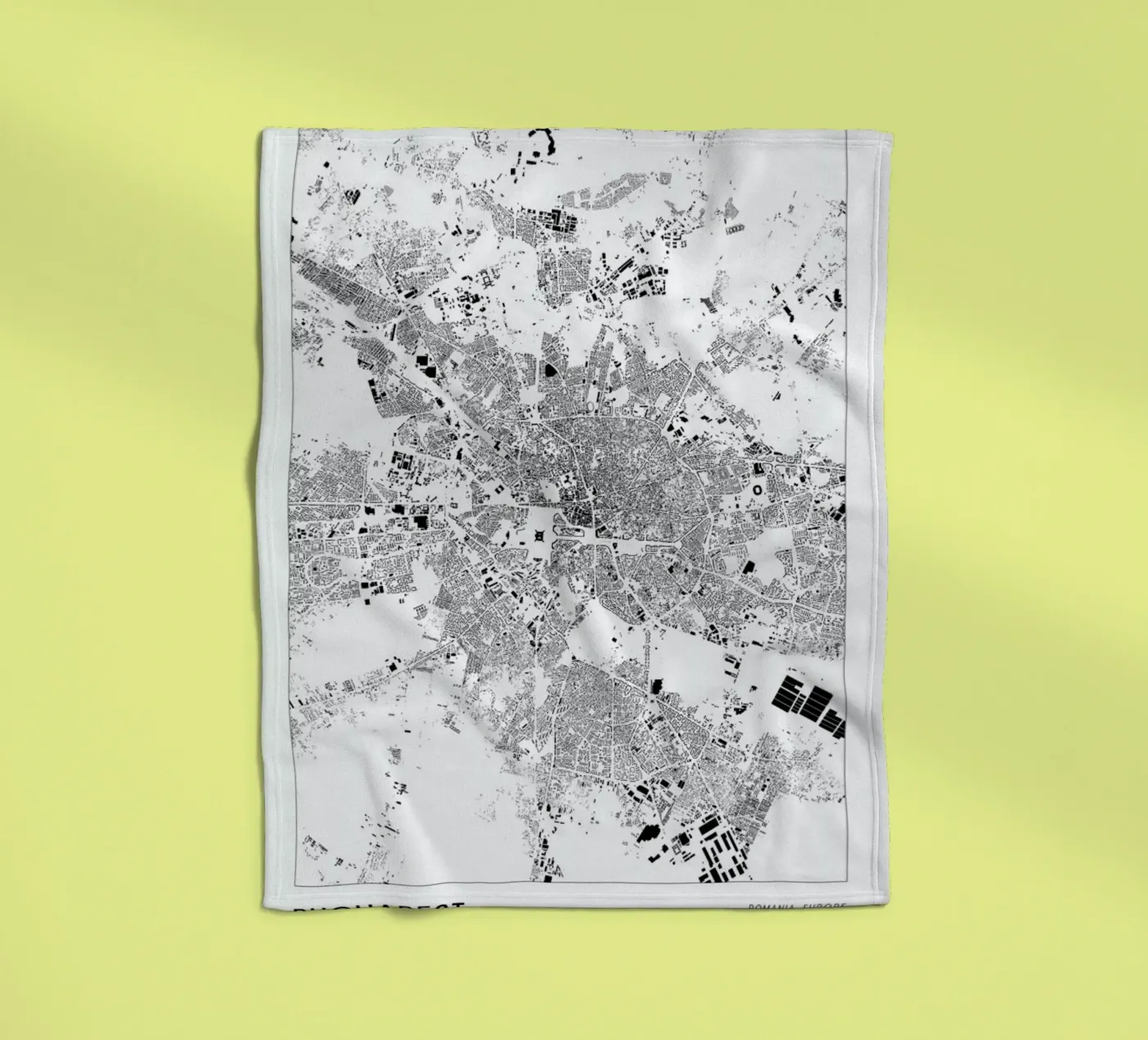 Bucharest Fleecedecke von The Cartography Collection
