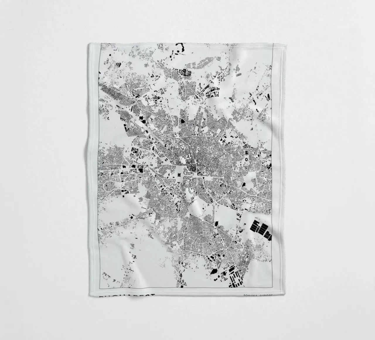 Bucharest Fleecedecke von The Cartography Collection