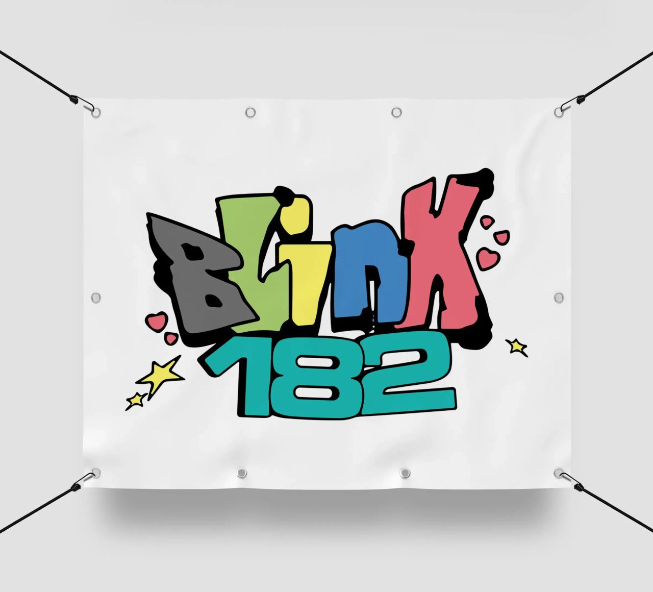 Blink 182 Colorato telo in pvc da Curtishop