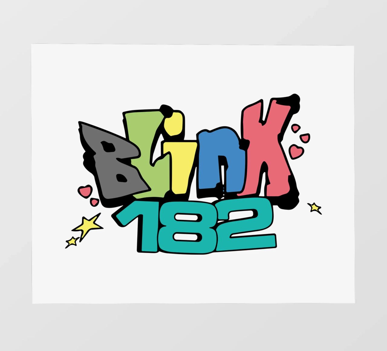 Blink 182 Colorato telo in pvc da Curtishop