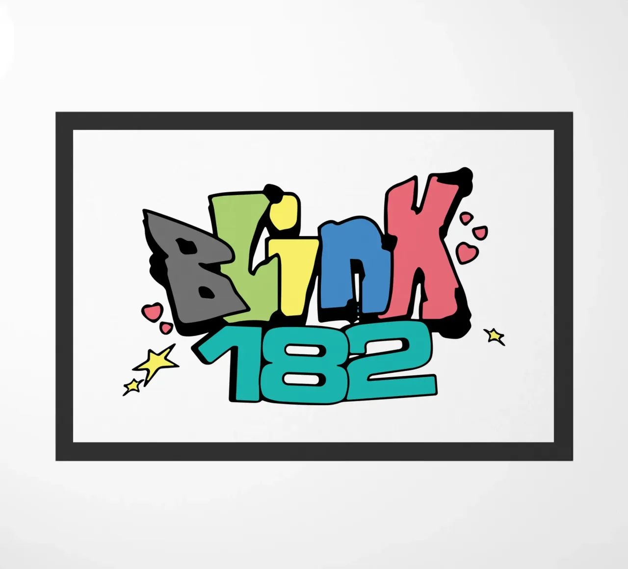 Blink 182 Kleurrijk deurmat van Curtishop