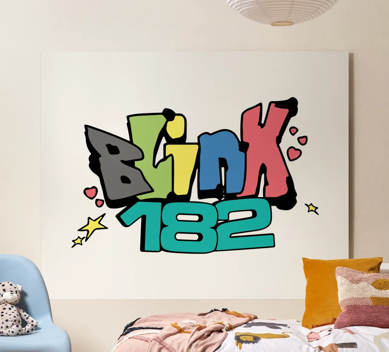 Blink 182 Colorido metacrilato de Curtishop