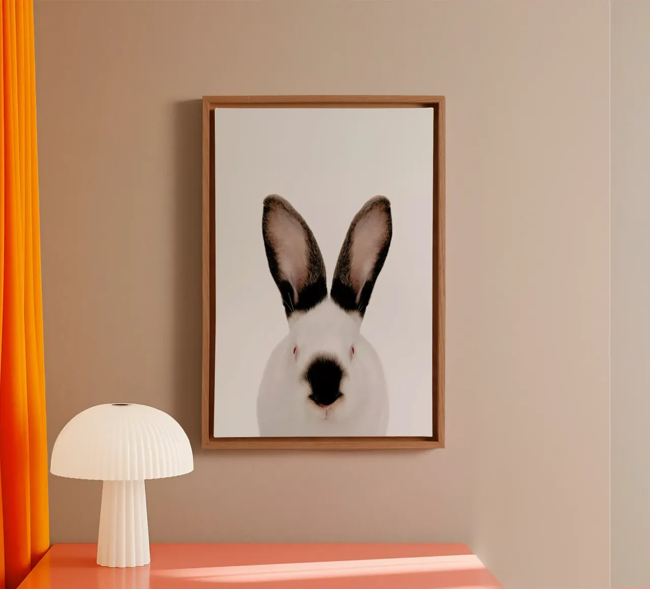 Rabbit tela con Cornice a cassetta da Paws & Claws