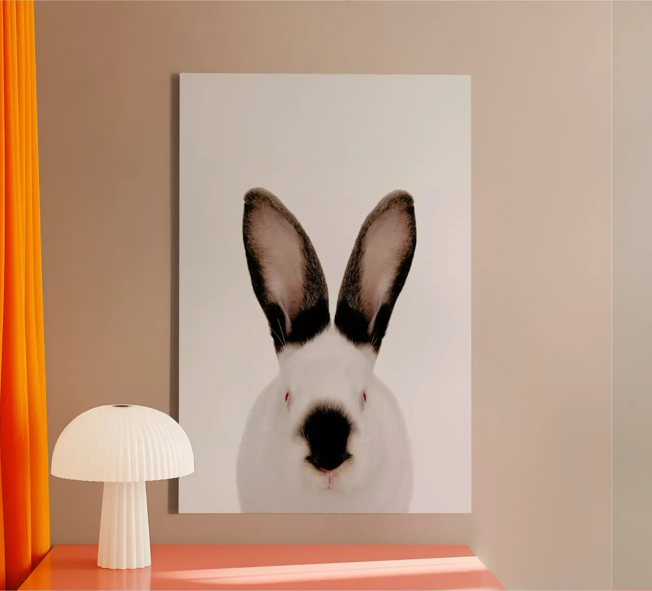 Rabbit tela con Cornice a cassetta da Paws & Claws