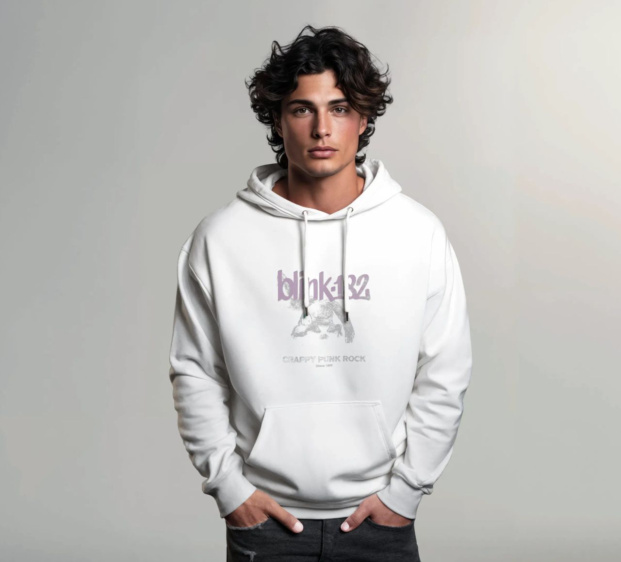 Blink 182, coniglietto punk rock di merda felpa con cappuccio da Curtishop