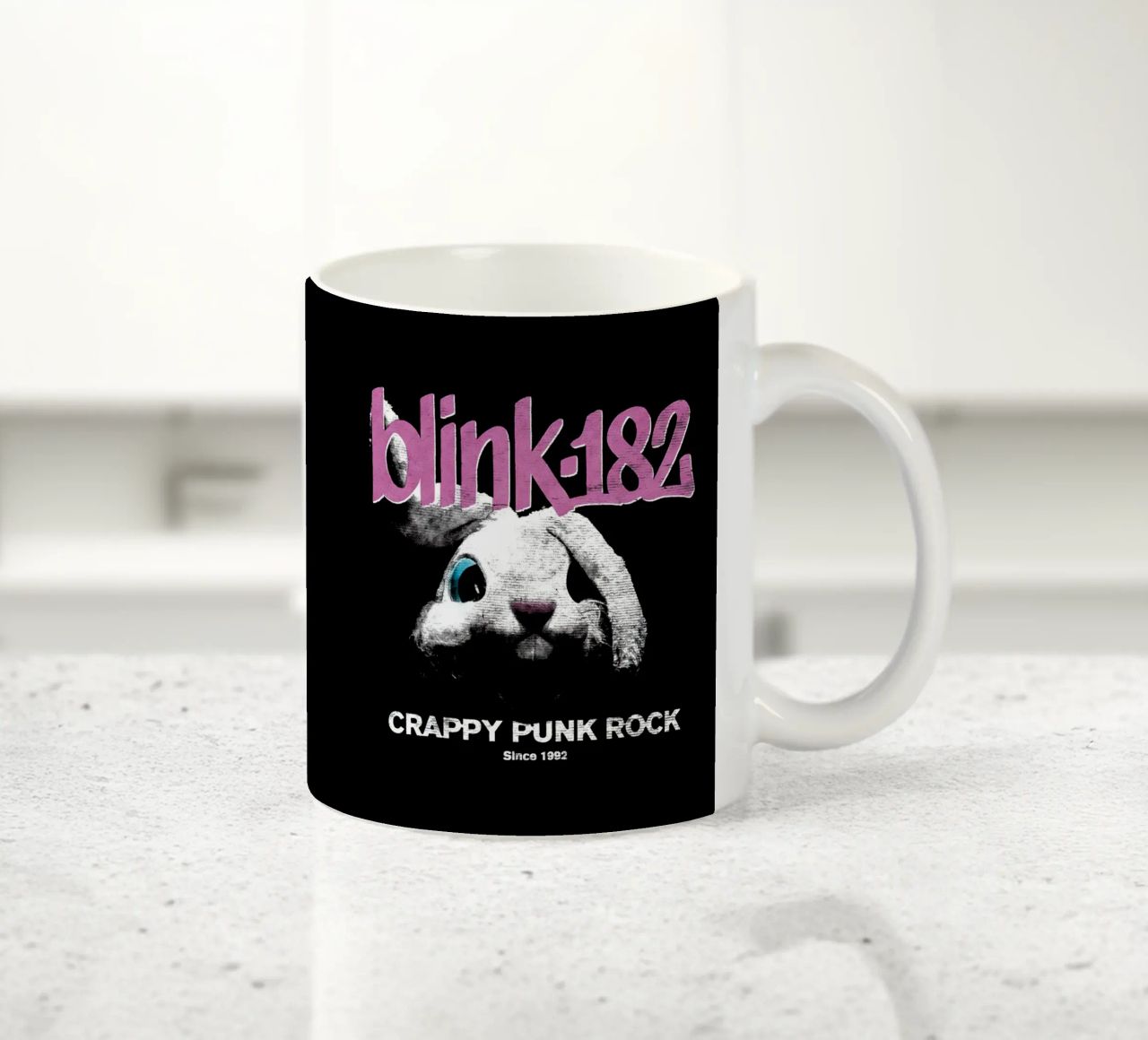 Blink 182, coniglietto punk rock di merda tazza in ceramica da Curtishop
