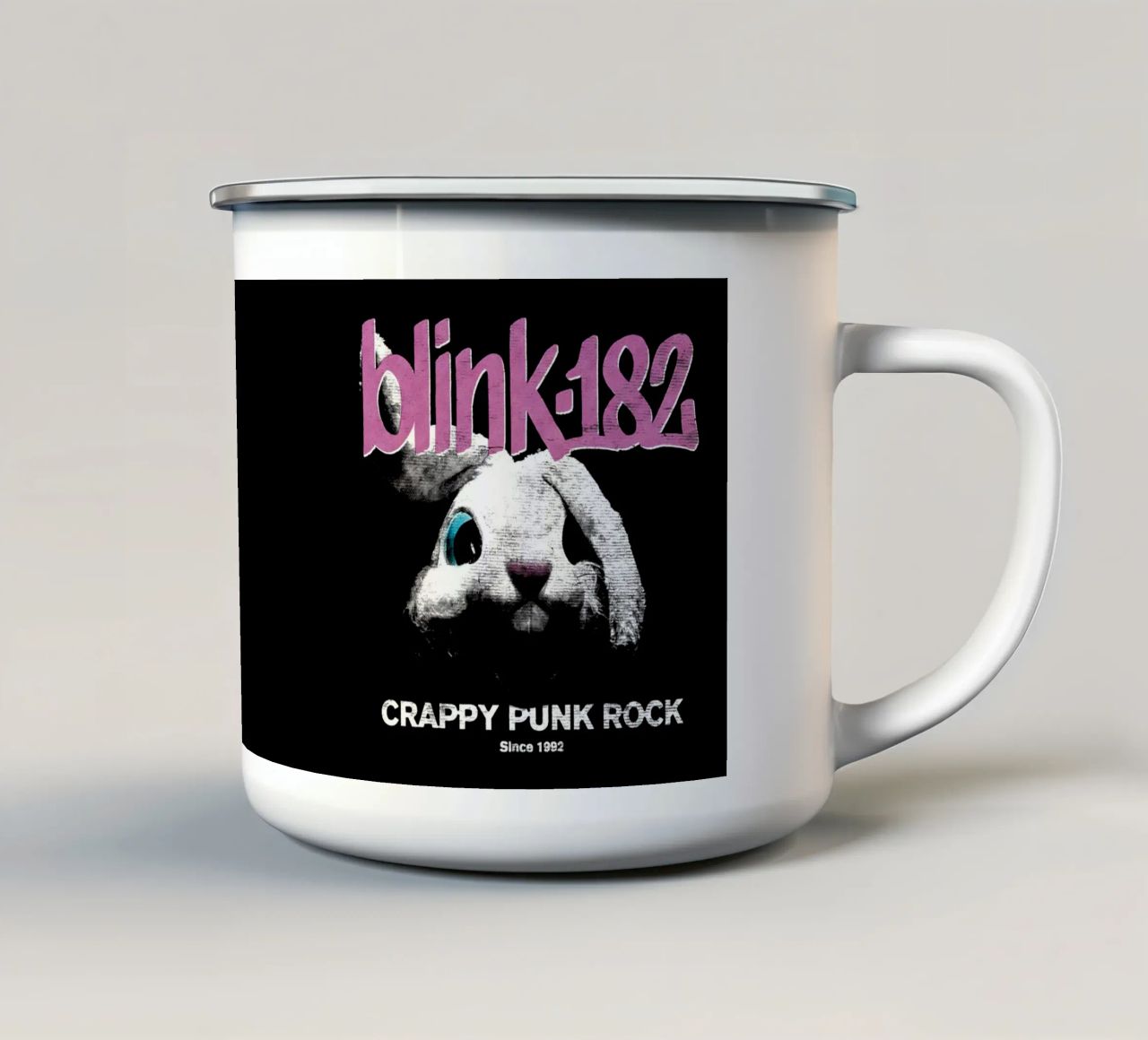Blink 182, coniglietto punk rock di merda tazza in smalto da Curtishop