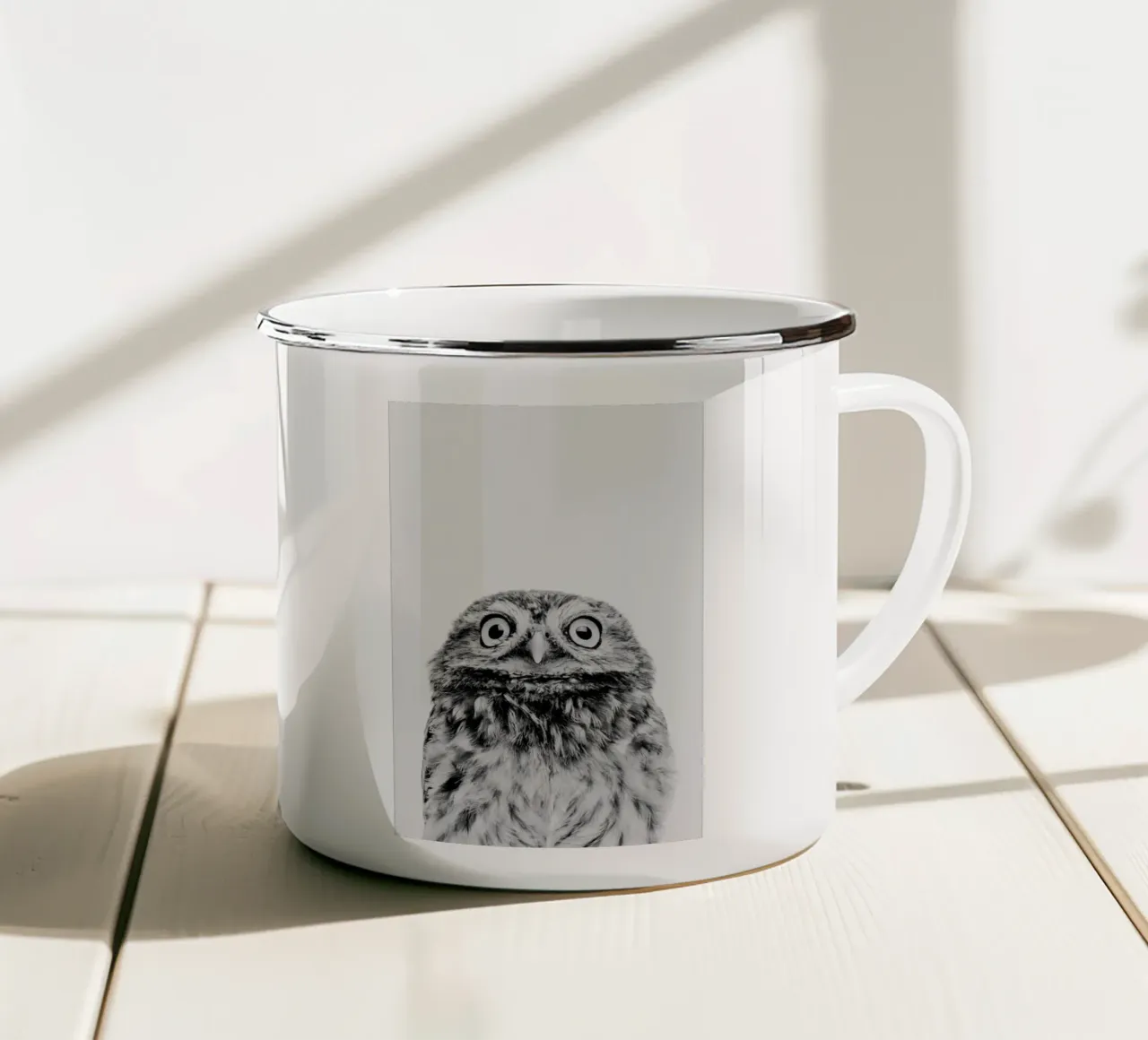 Owl Classic tazza in smalto da Paws & Claws