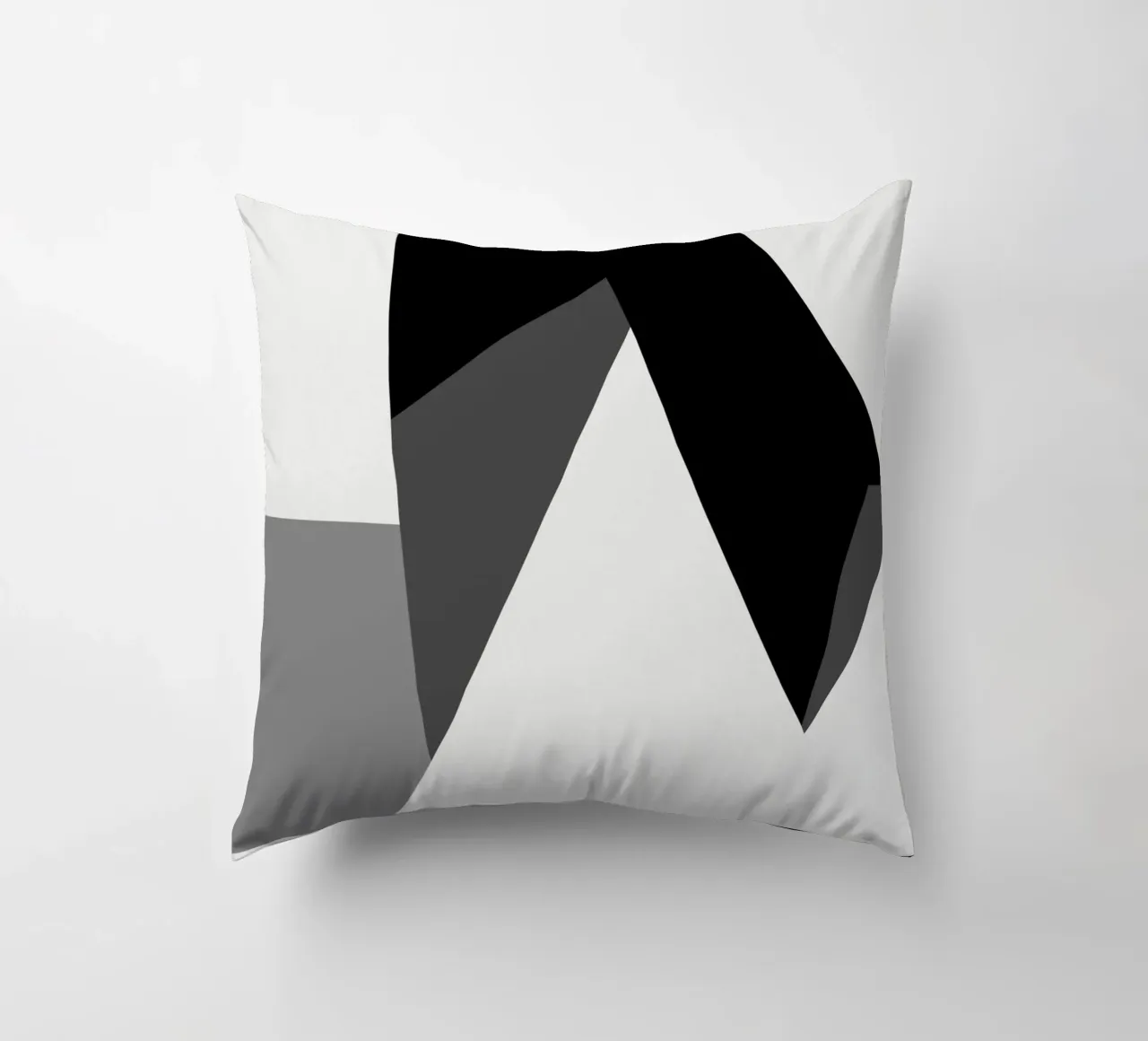 Bianco e nero astratto 02 cuscino da Little Dean