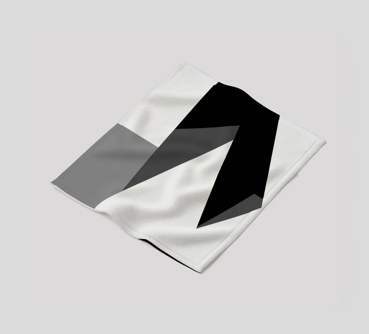 Bianco e nero astratto 02 coperta in pile da Little Dean